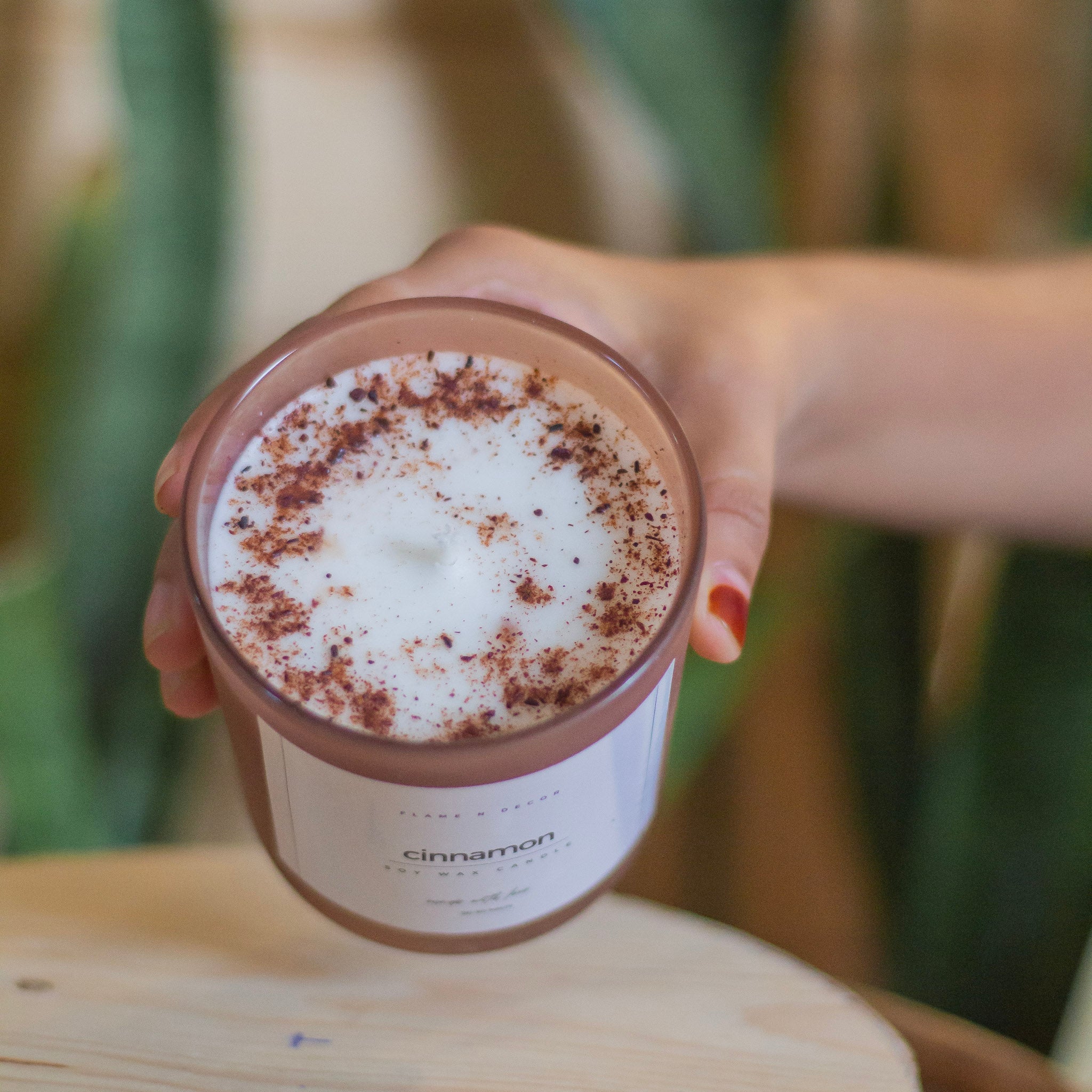 Cinnamon Infused Soy Wax Candle - Image 6