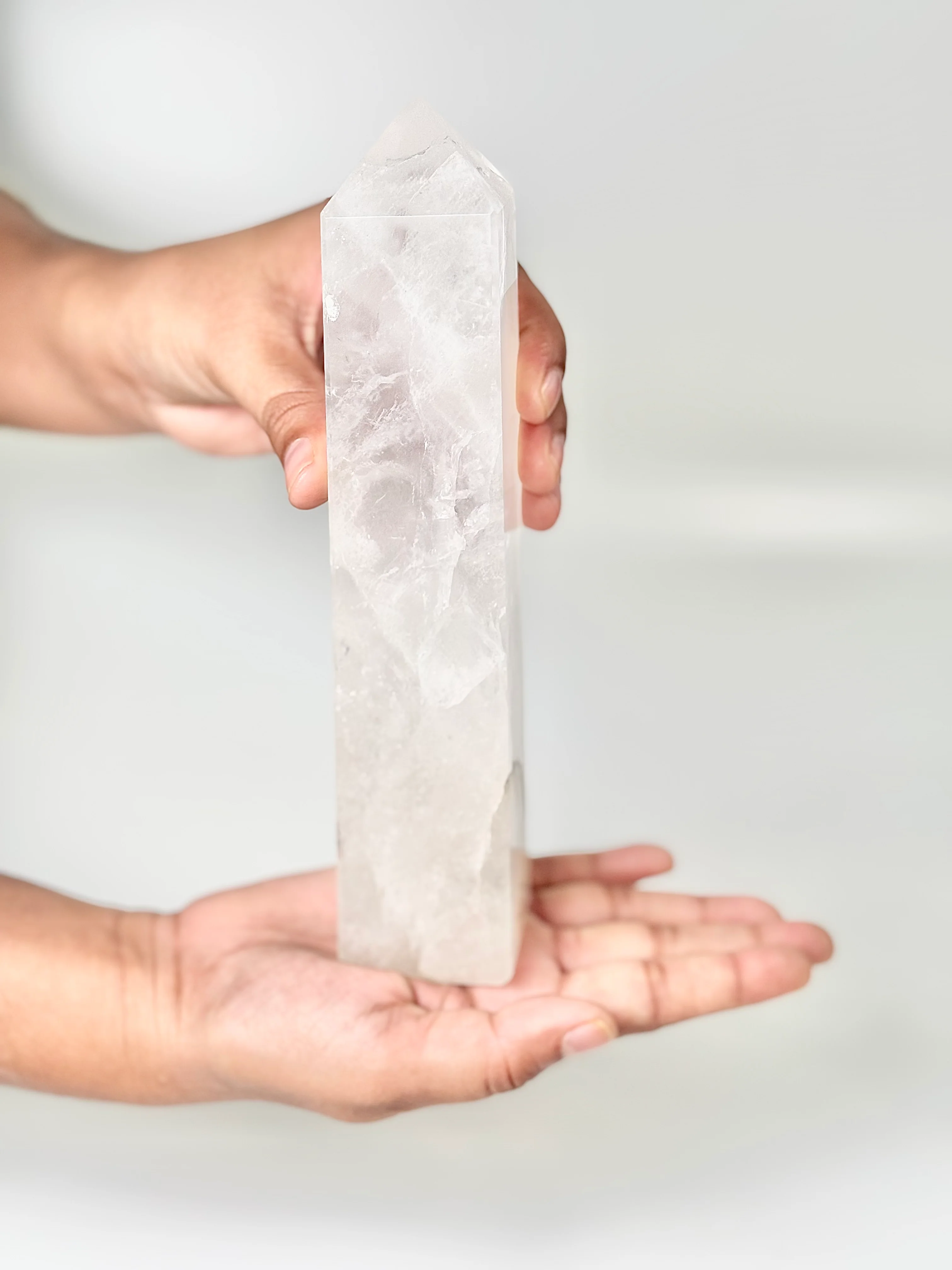 Four Facet Clear Quartz Tower – 650g - Amplify, Align & Awaken - Image 6