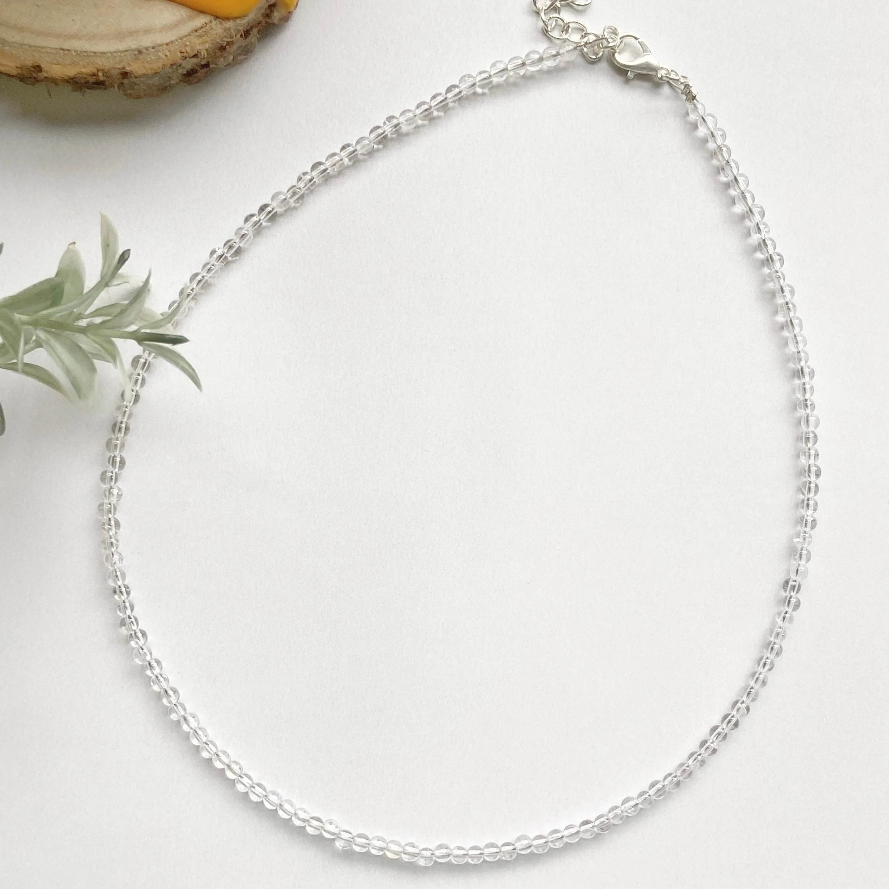 Clear Quartz mini beads necklace | Amplify the Energies - Image 2