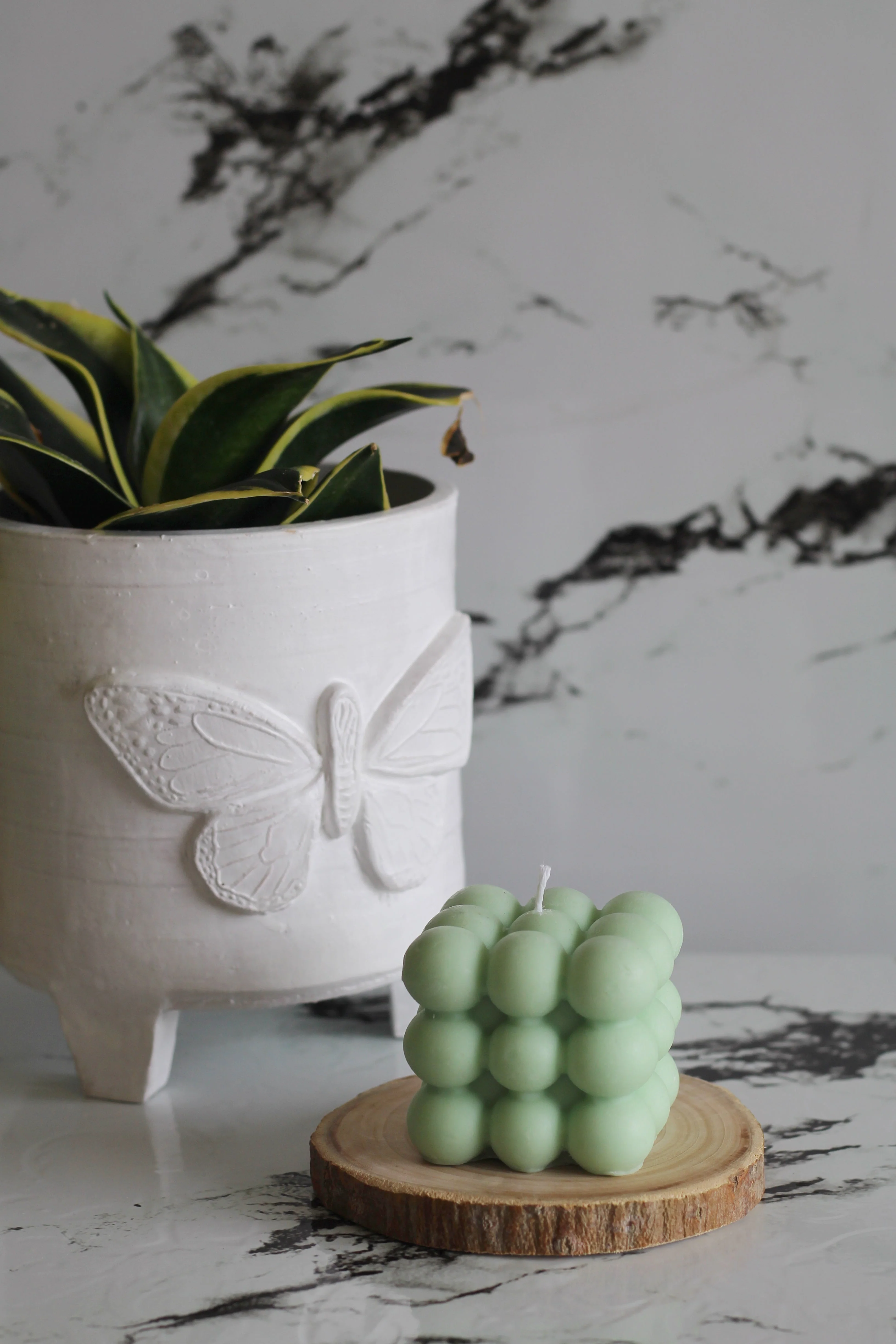 Green Bubble Soy Candle | Pack of 3 - Image 2