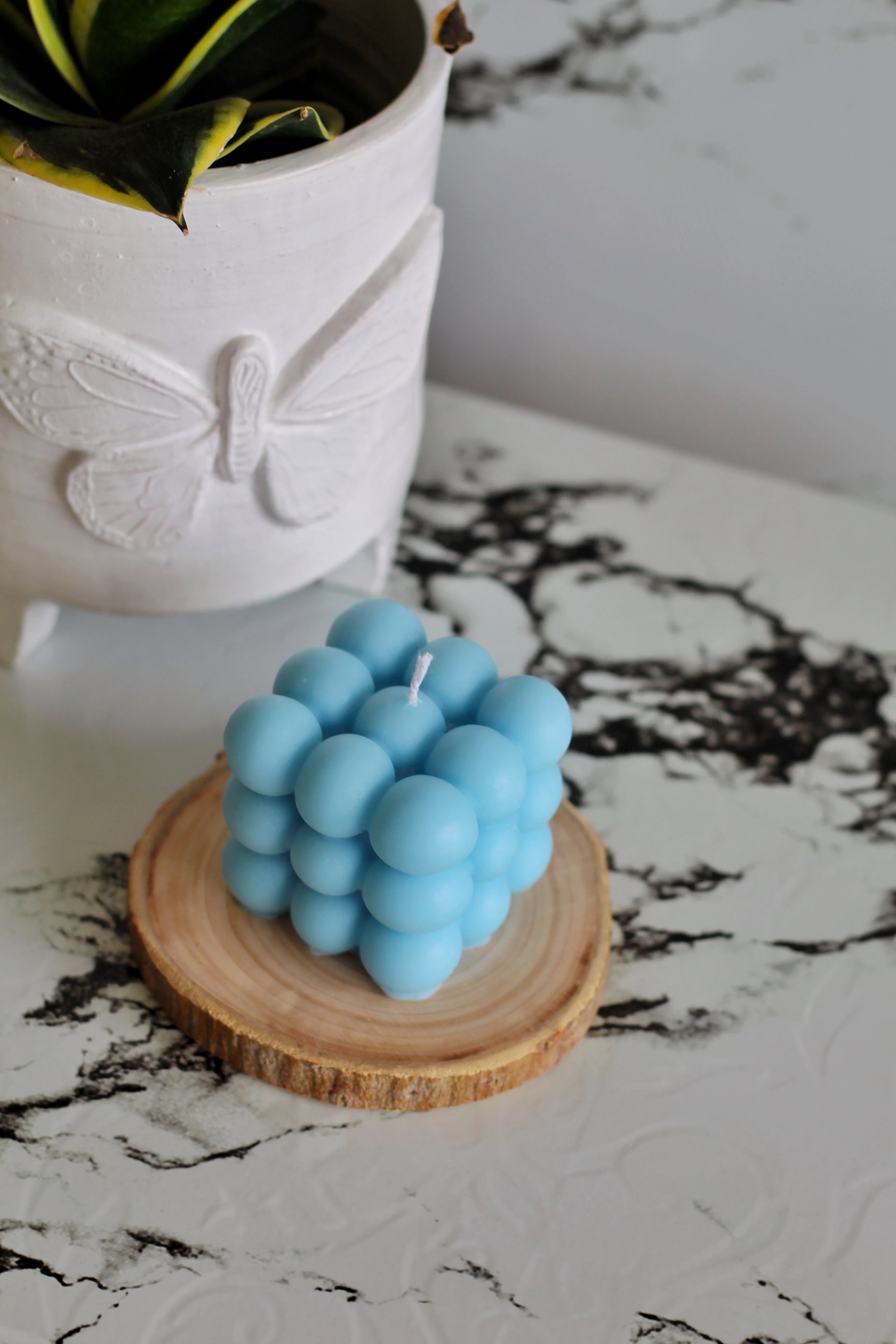 Blue Cloud Bubble Soy Candle | Pack Of 3 - Image 3
