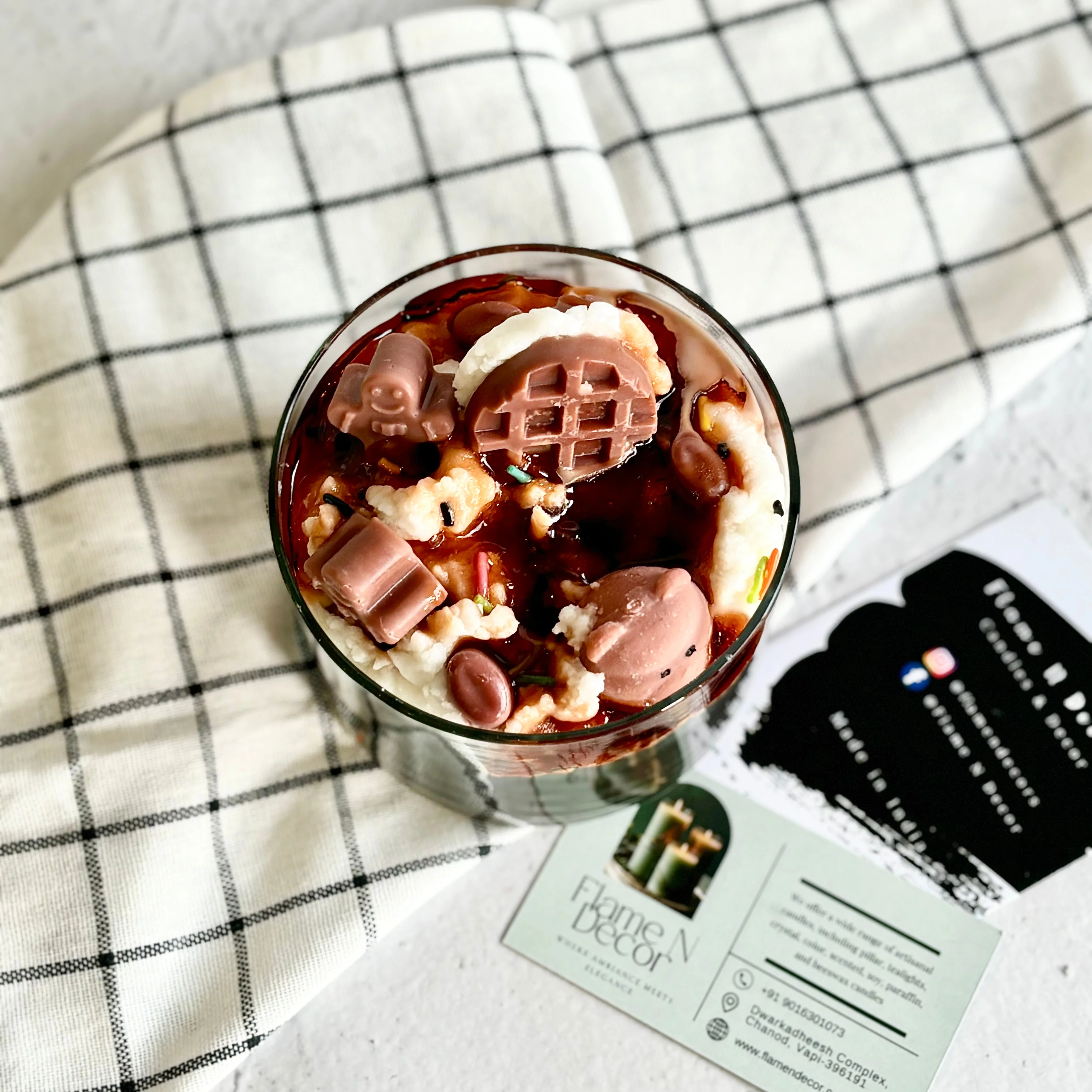 Coffee & Vanilla Dessert Bowl Topped with Cream & Waffle Soy Scented Candle - Image 4
