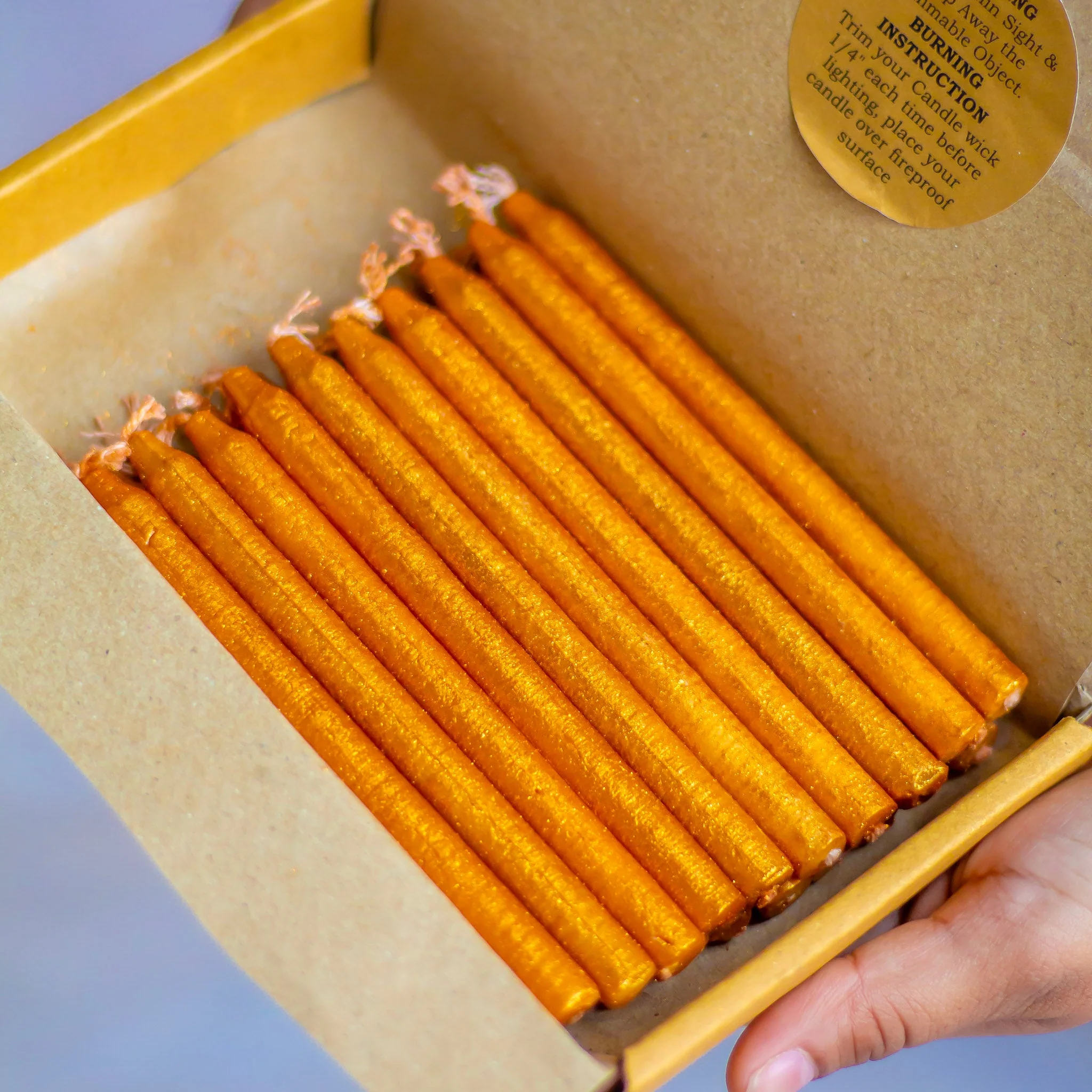 Copper Chime Candle| Pencil Candle | Pack of 25 Candles - Image 3