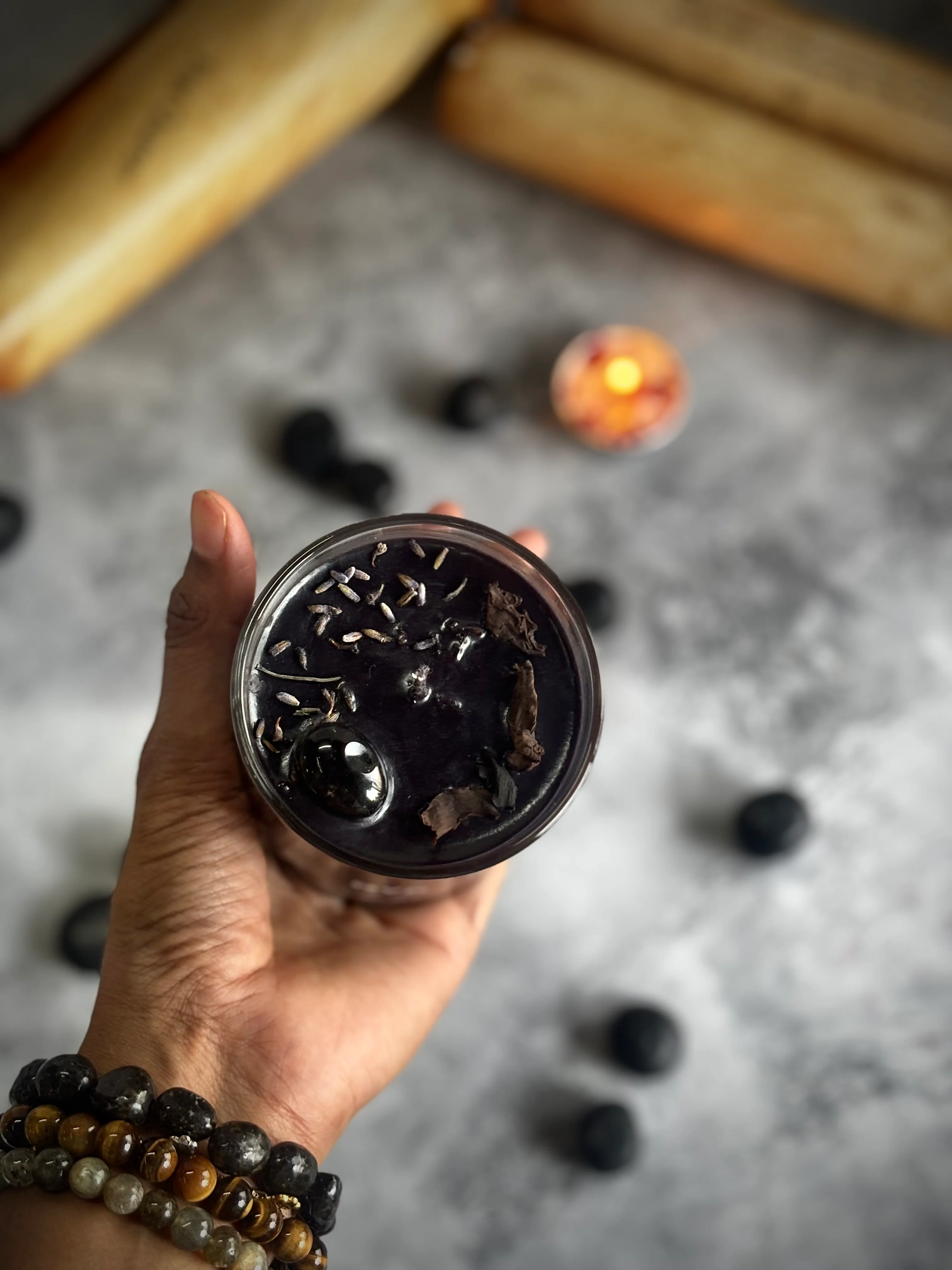 Nyx Altar Candle – 200 g Soy Wax Jar Candle for Ritual & Devotion - Image 7