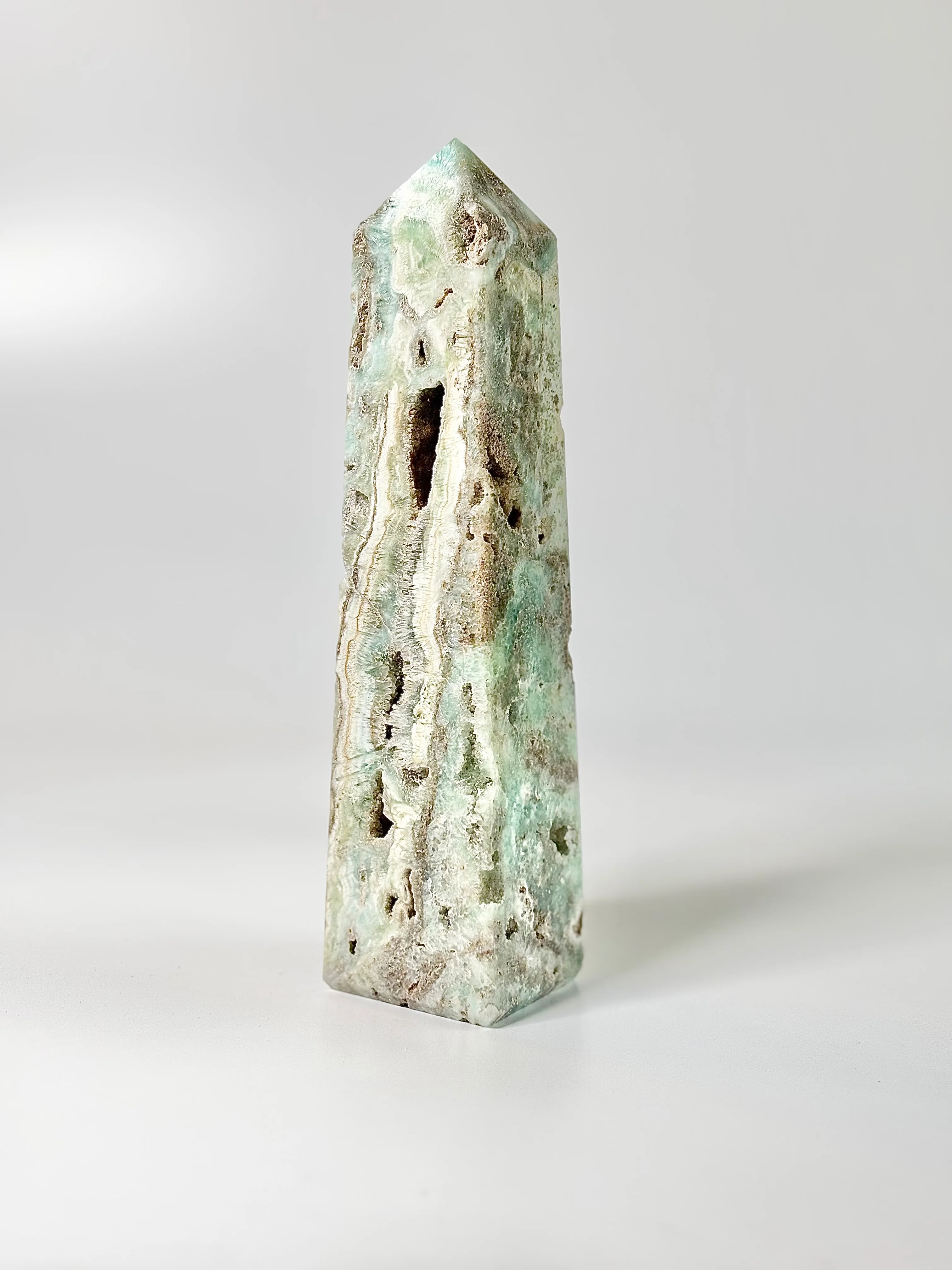 Blue Aragonite Four-Facet Tower 700 Gm – Calming Energy & Emotional Healing - Image 5