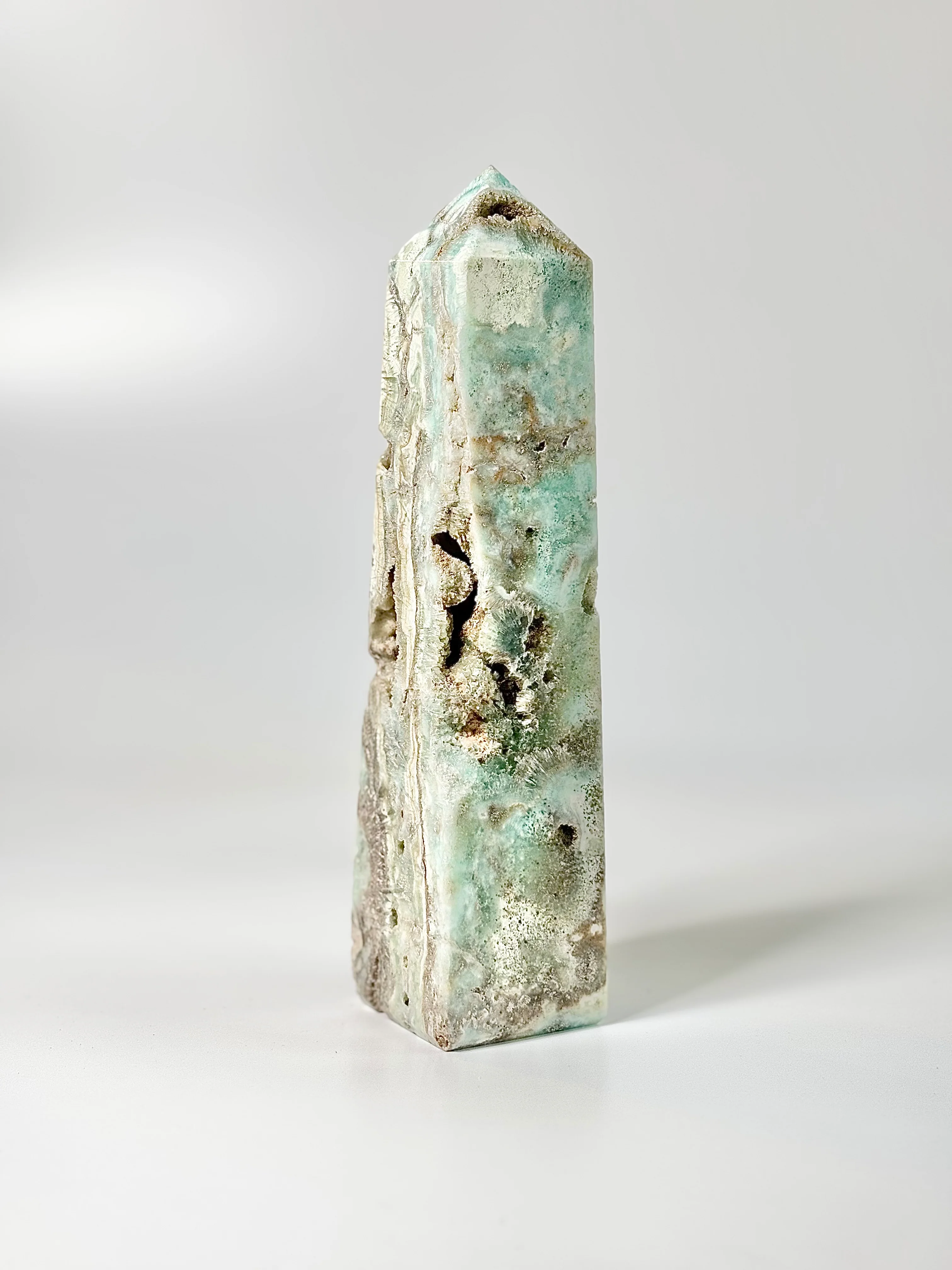 Blue Aragonite Four-Facet Tower 700 Gm – Calming Energy & Emotional Healing - Image 6