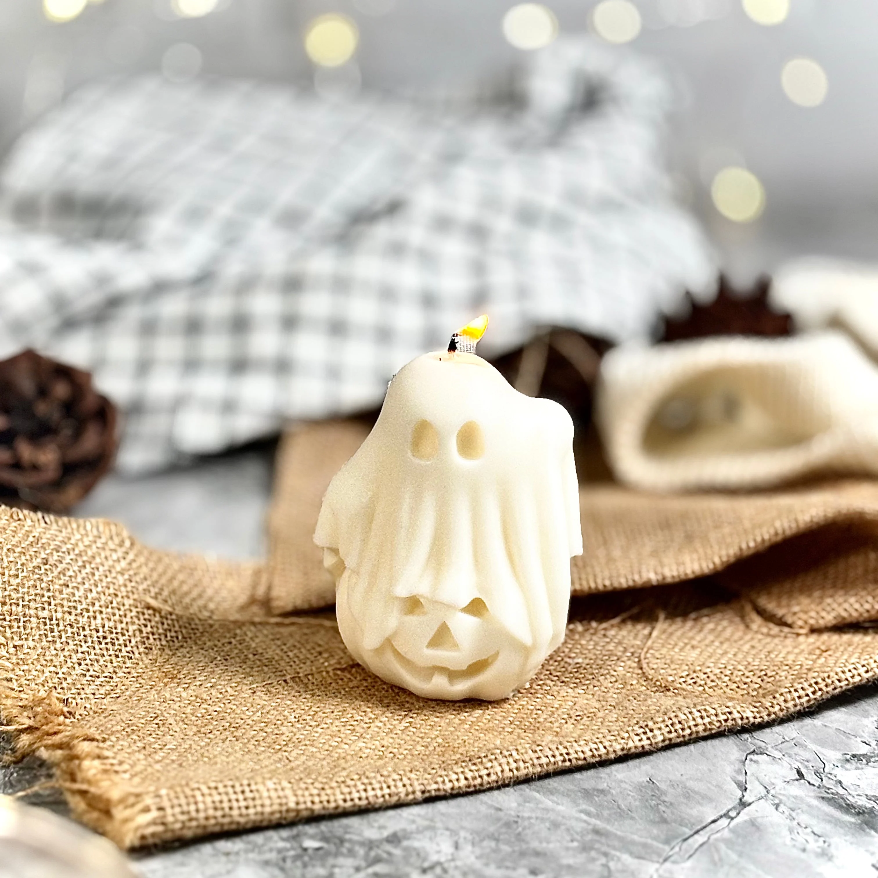 Ghost Shaped Halloween Soy Scented Candle - Image 2