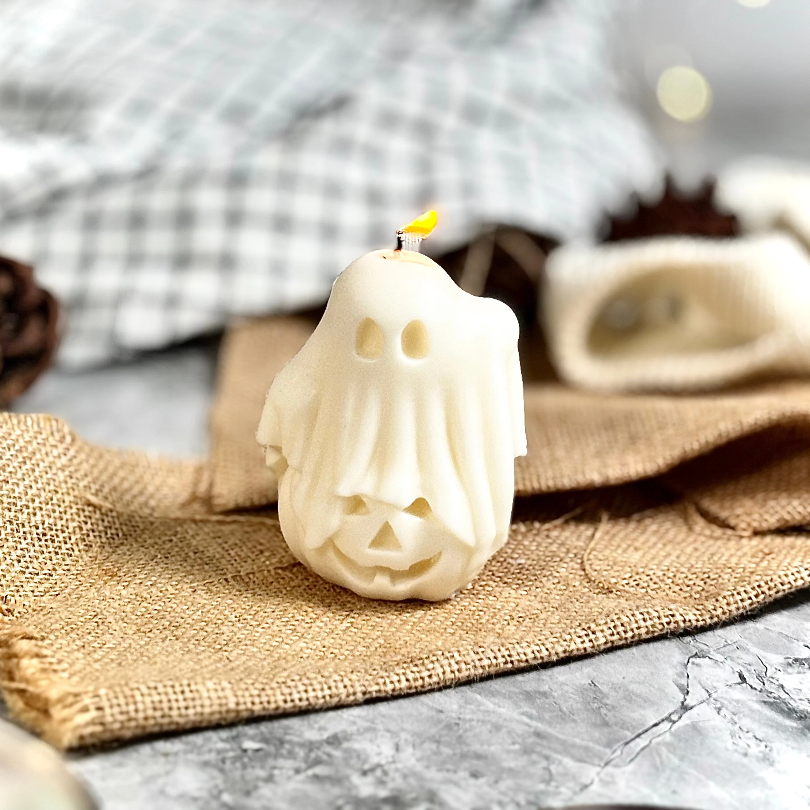 Ghost Shaped Halloween Soy Scented Candle - Image 4