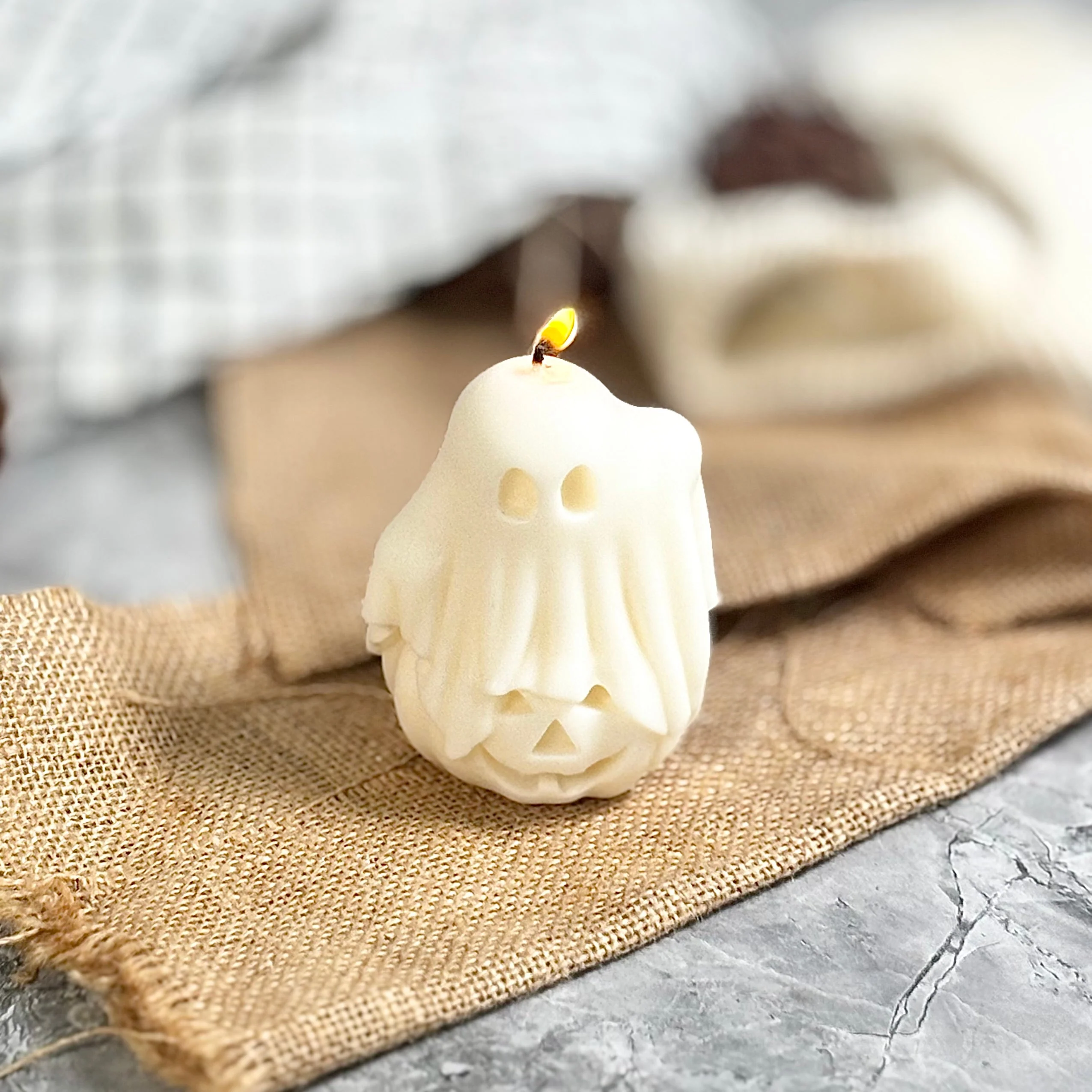 Ghost Shaped Halloween Soy Scented Candle - Image 5