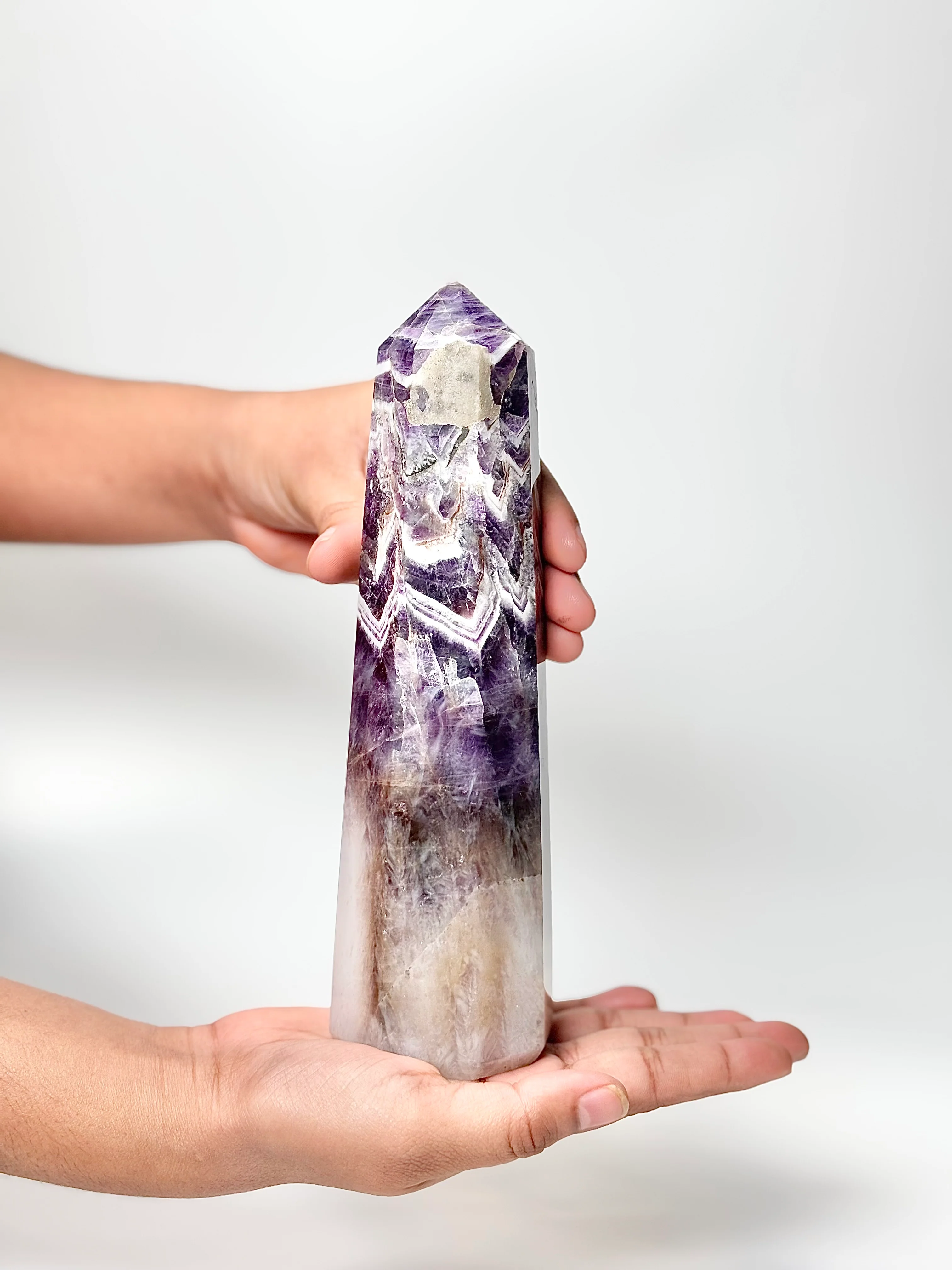 Eight Facet Chevron Amethyst Tower – 927g - Balanced Energy & Refined Clarity - Image 3