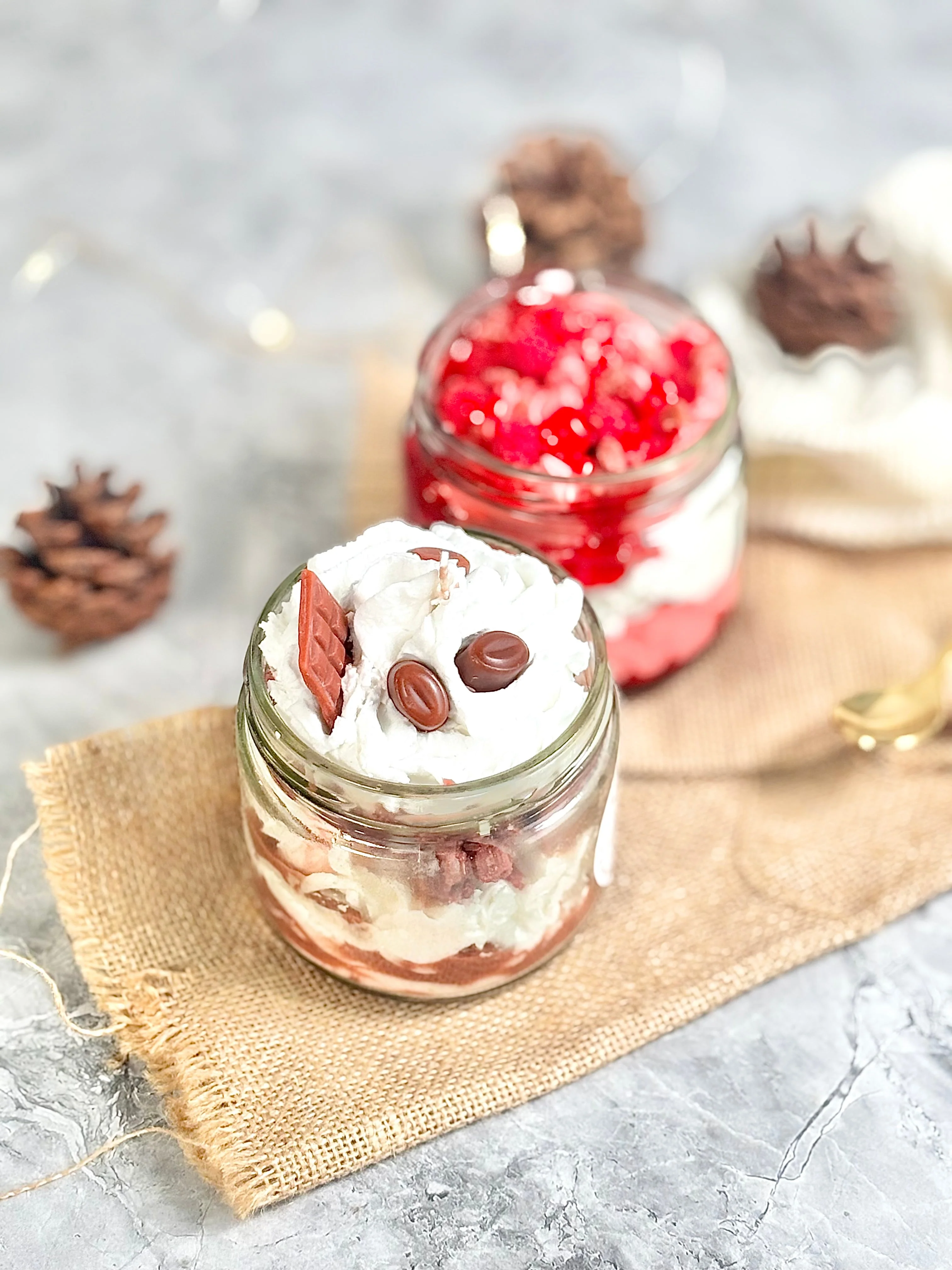 Set of 2 Dessert Candles – Strawberry Cheesecake & Choco Coffee Cheesecake - Image 5
