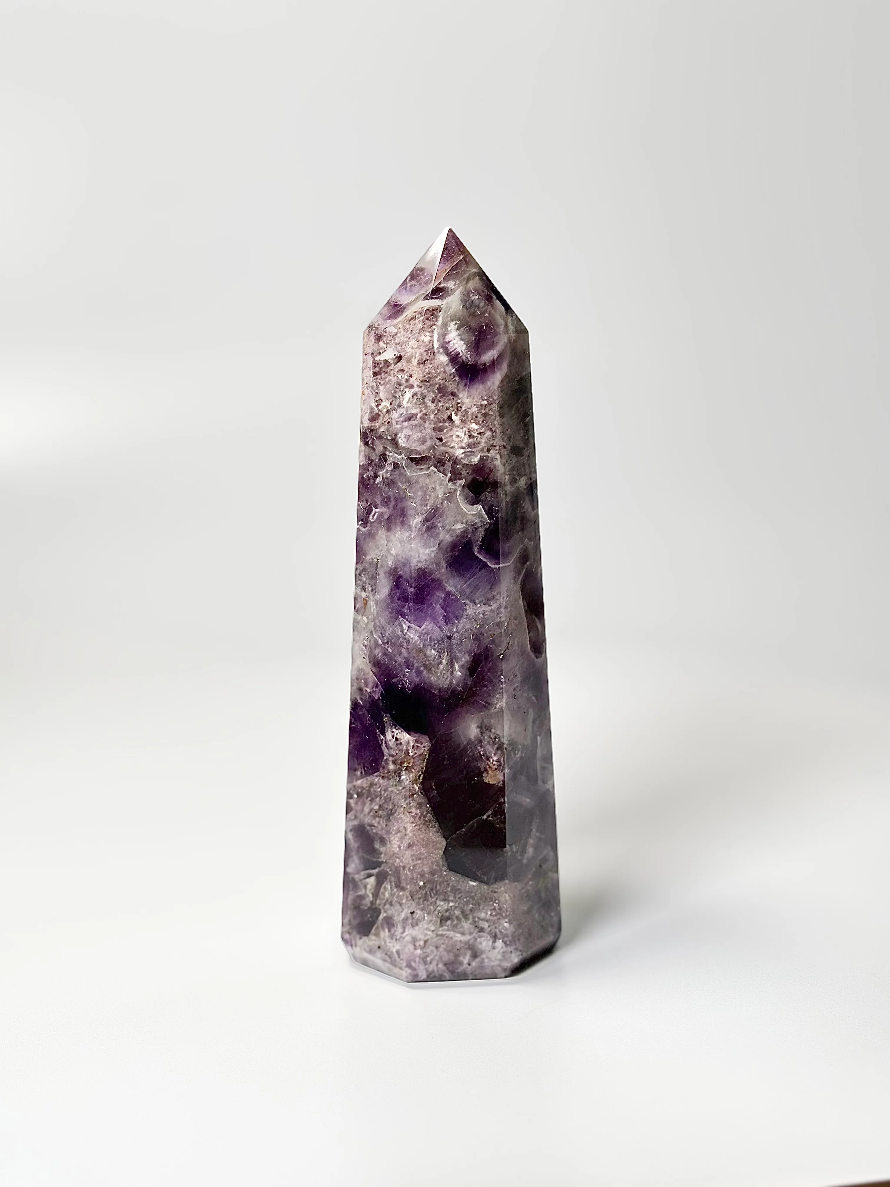 Eight Facet Chevron Amethyst Tower – 729g - Balanced Energy & Refined Clarity