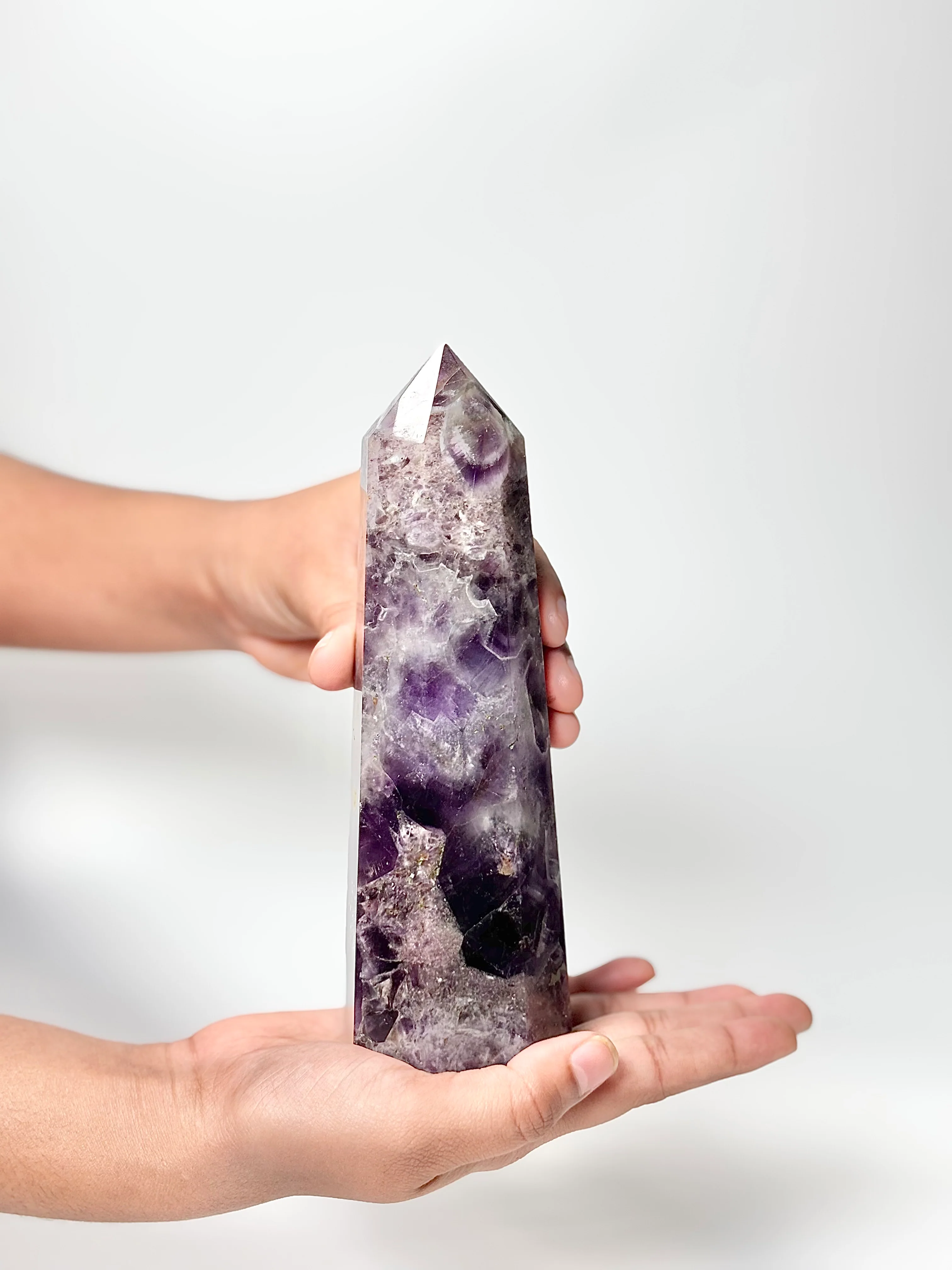 Eight Facet Chevron Amethyst Tower – 729g - Balanced Energy & Refined Clarity - Image 2