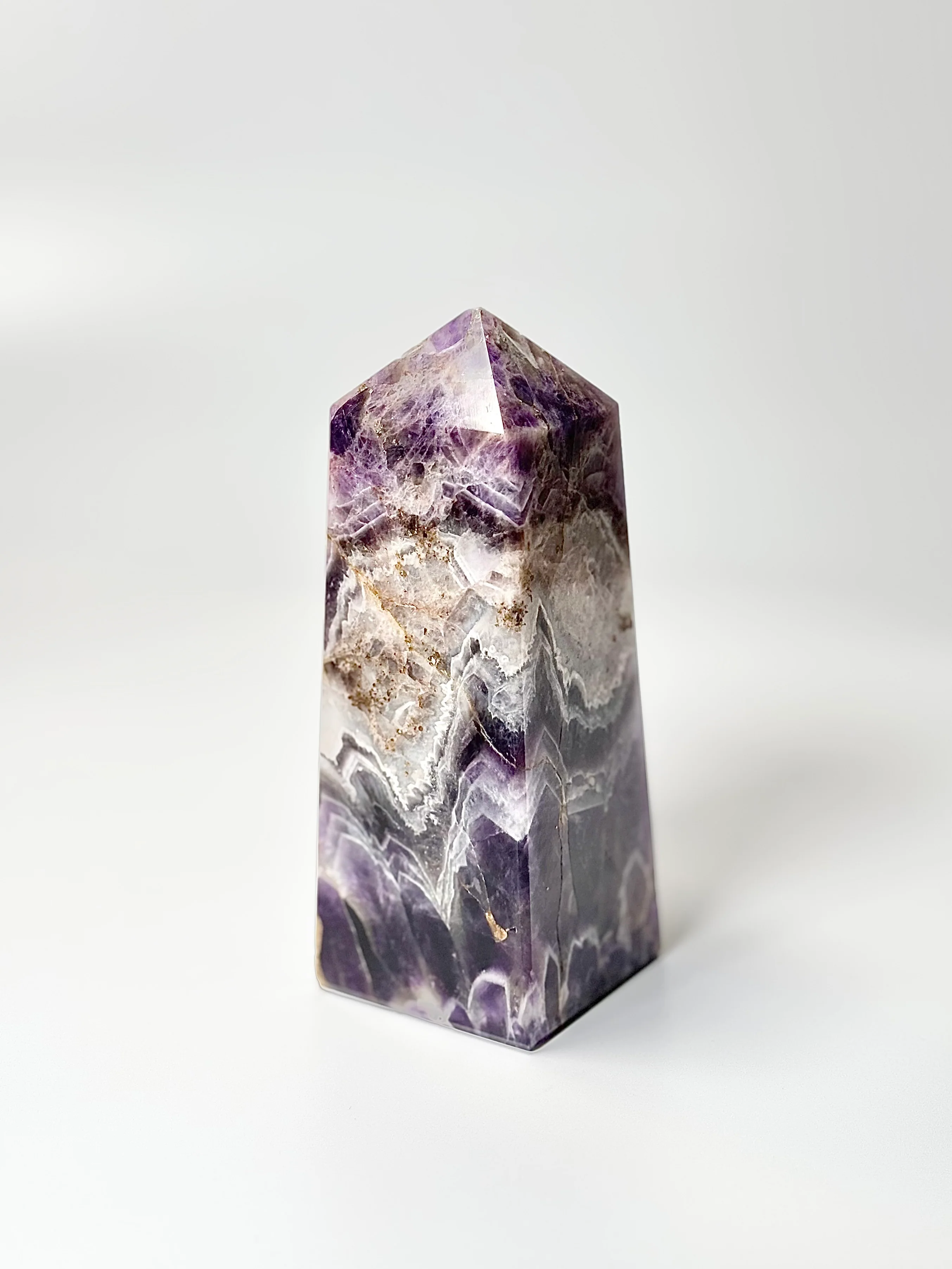 Four Facet Chevron Amethyst Tower – 585g - Focused Energy & Refined Intuition