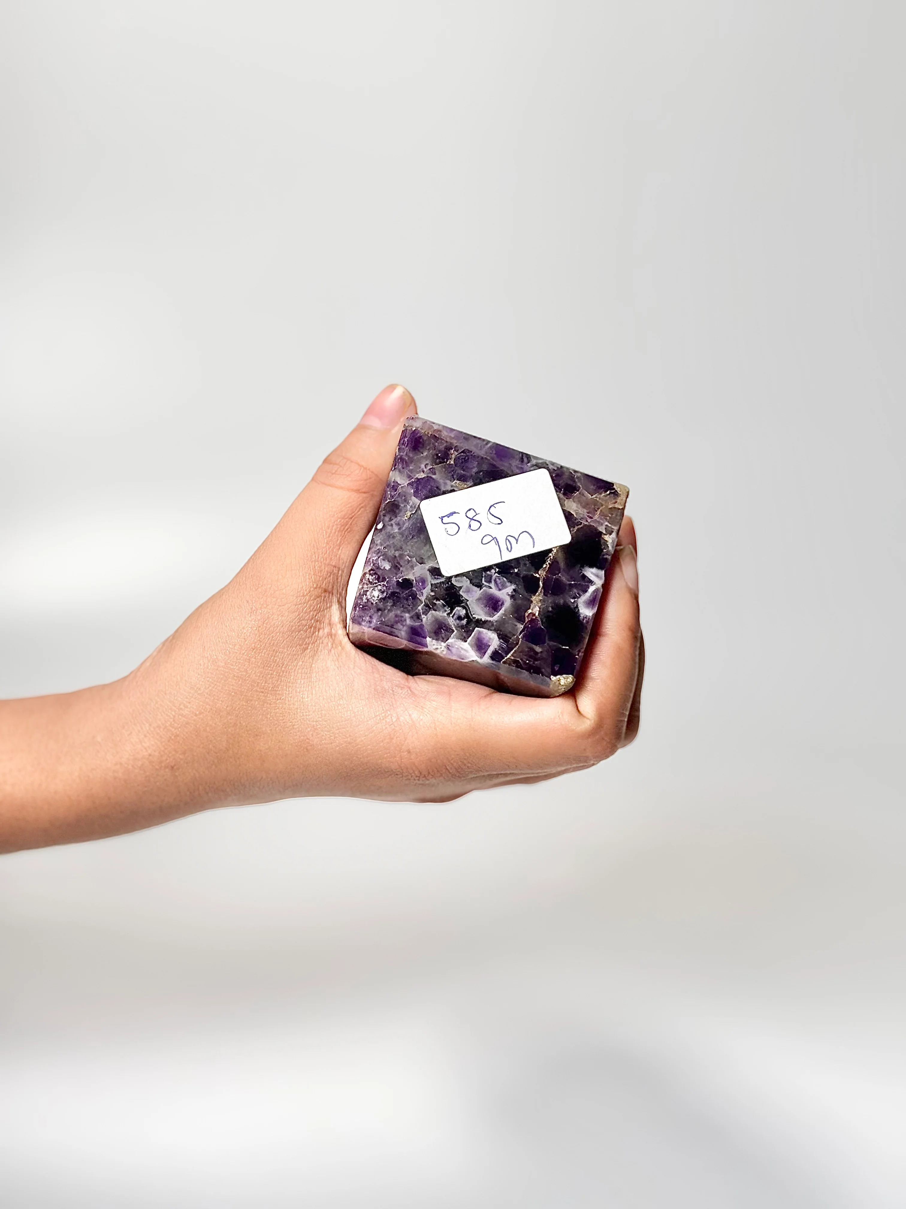 Four Facet Chevron Amethyst Tower – 585g - Focused Energy & Refined Intuition - Image 3