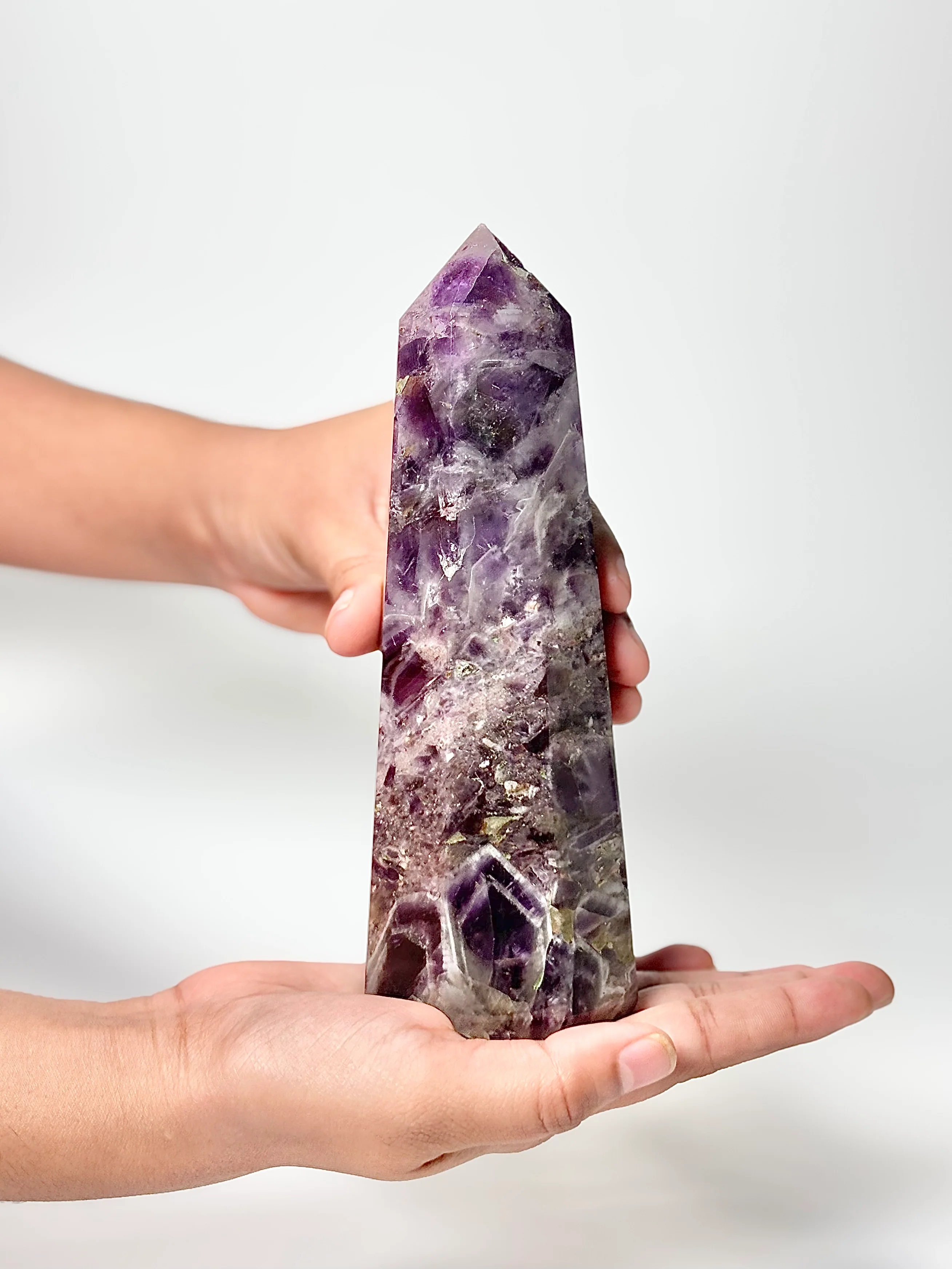 Eight Facet Chevron Amethyst Tower – 748g - Balanced Energy & Refined Clarity - Image 2