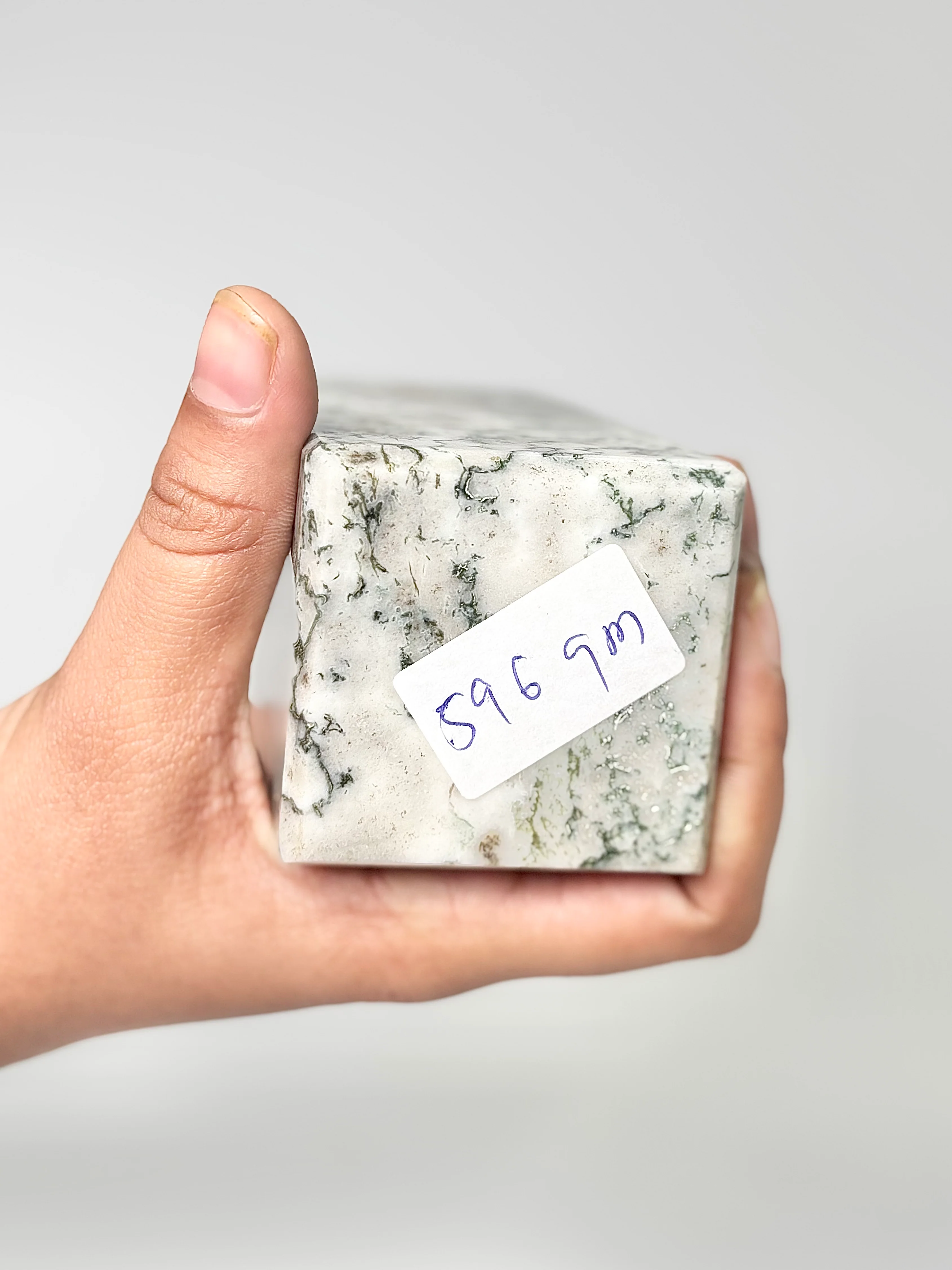 Four Facet Moss Agate Tower – 596g - Nature-Inspired Calm & Grounded Beauty - Image 3