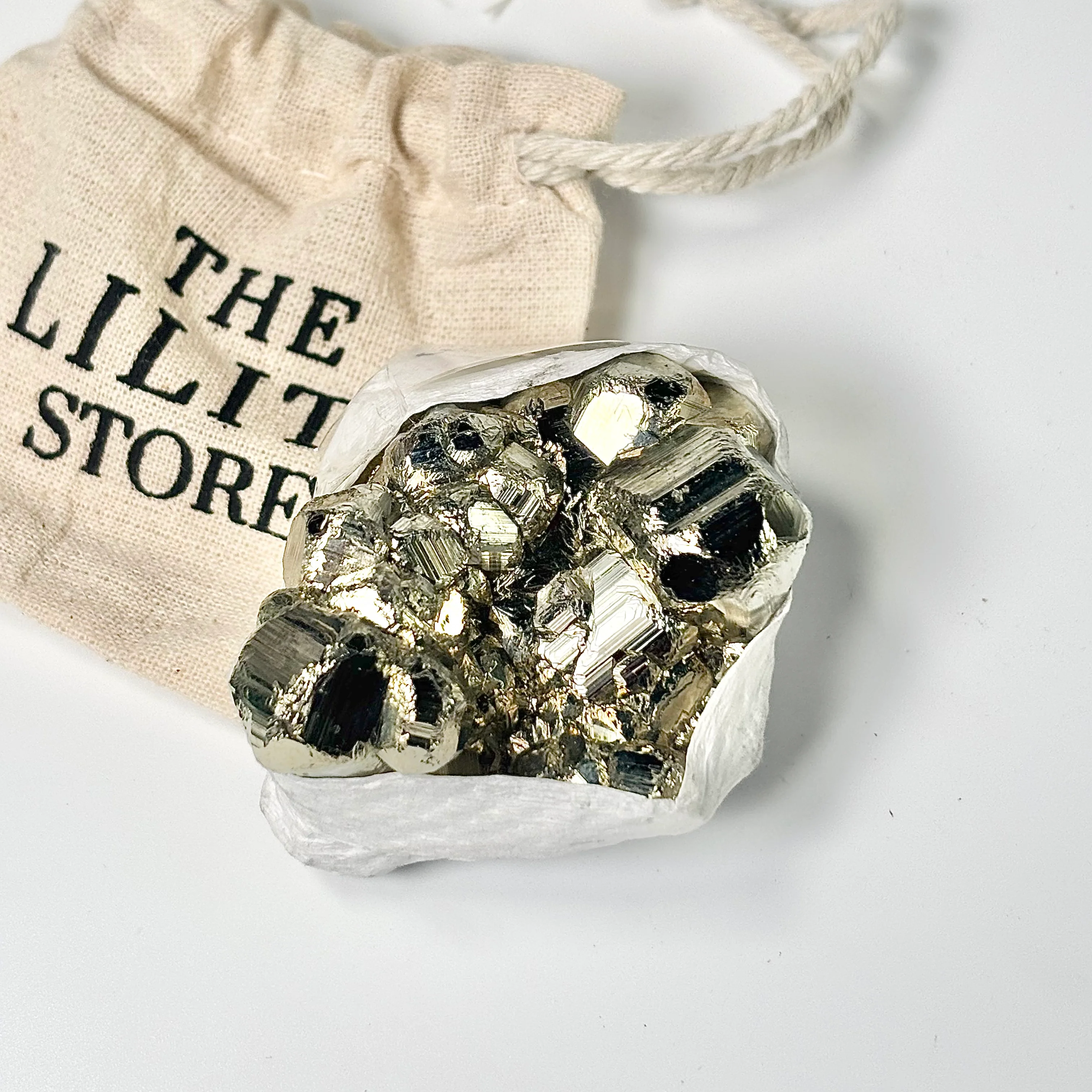 Peruvian Pyrite Cluster – 155g -Golden Brilliance & Striking Presence - Image 2