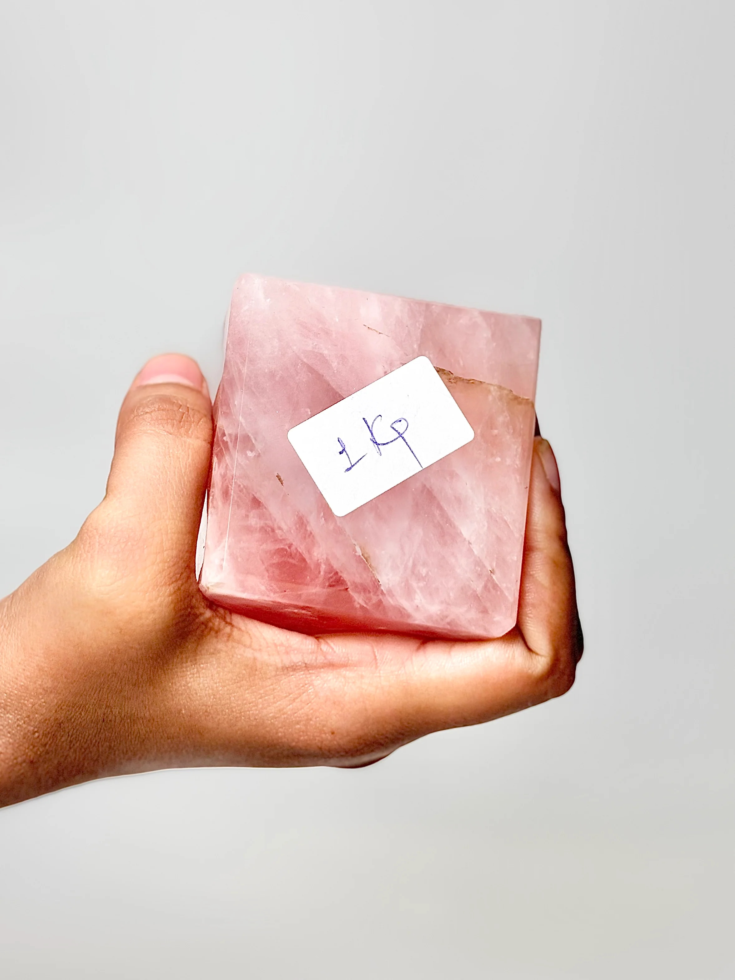 Four Facet Rose Quartz Tower – 1kg - Soft Elegance & Balanced Design - Image 3