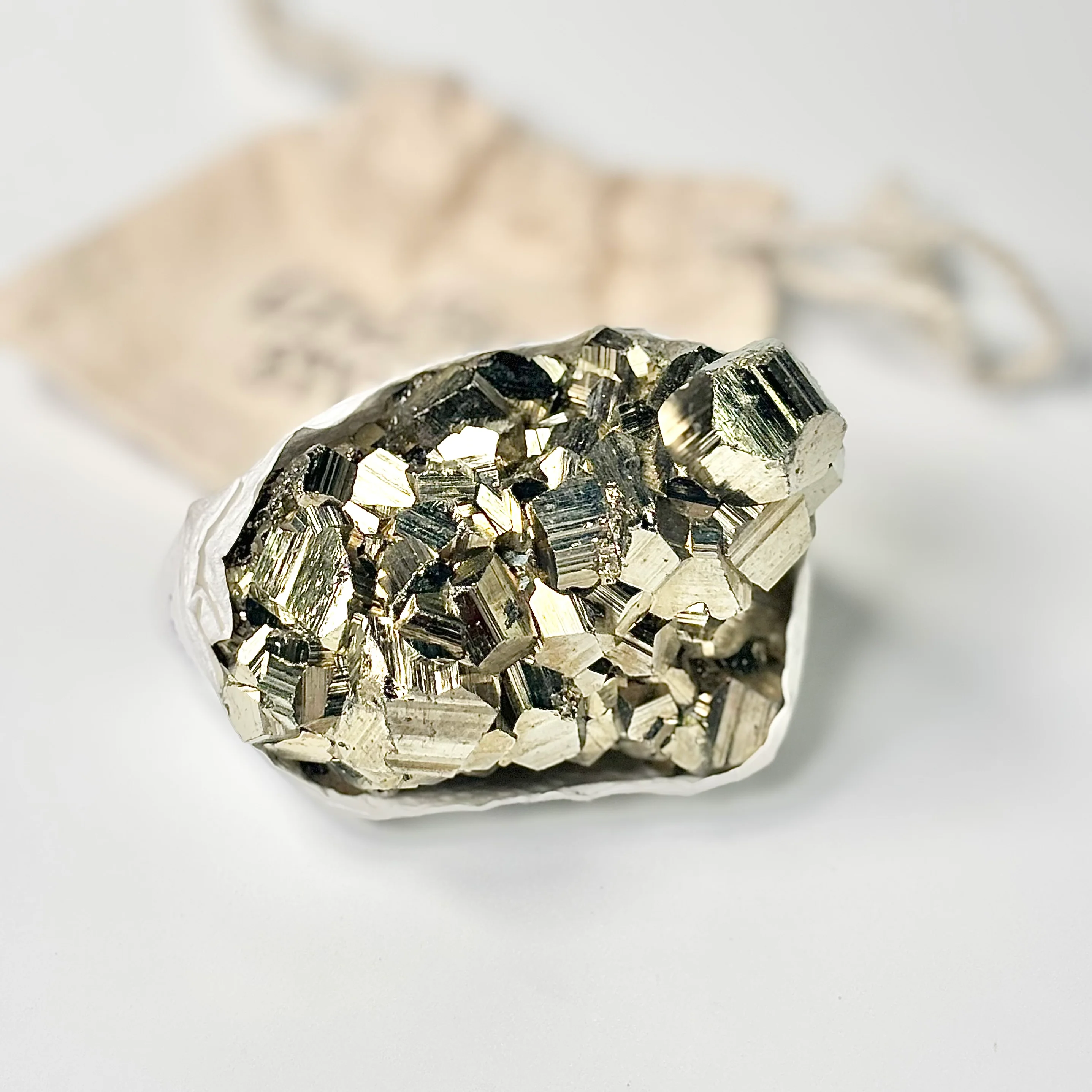 Peruvian Pyrite Cluster – 270g -Golden Brilliance & Striking Presence - Image 2