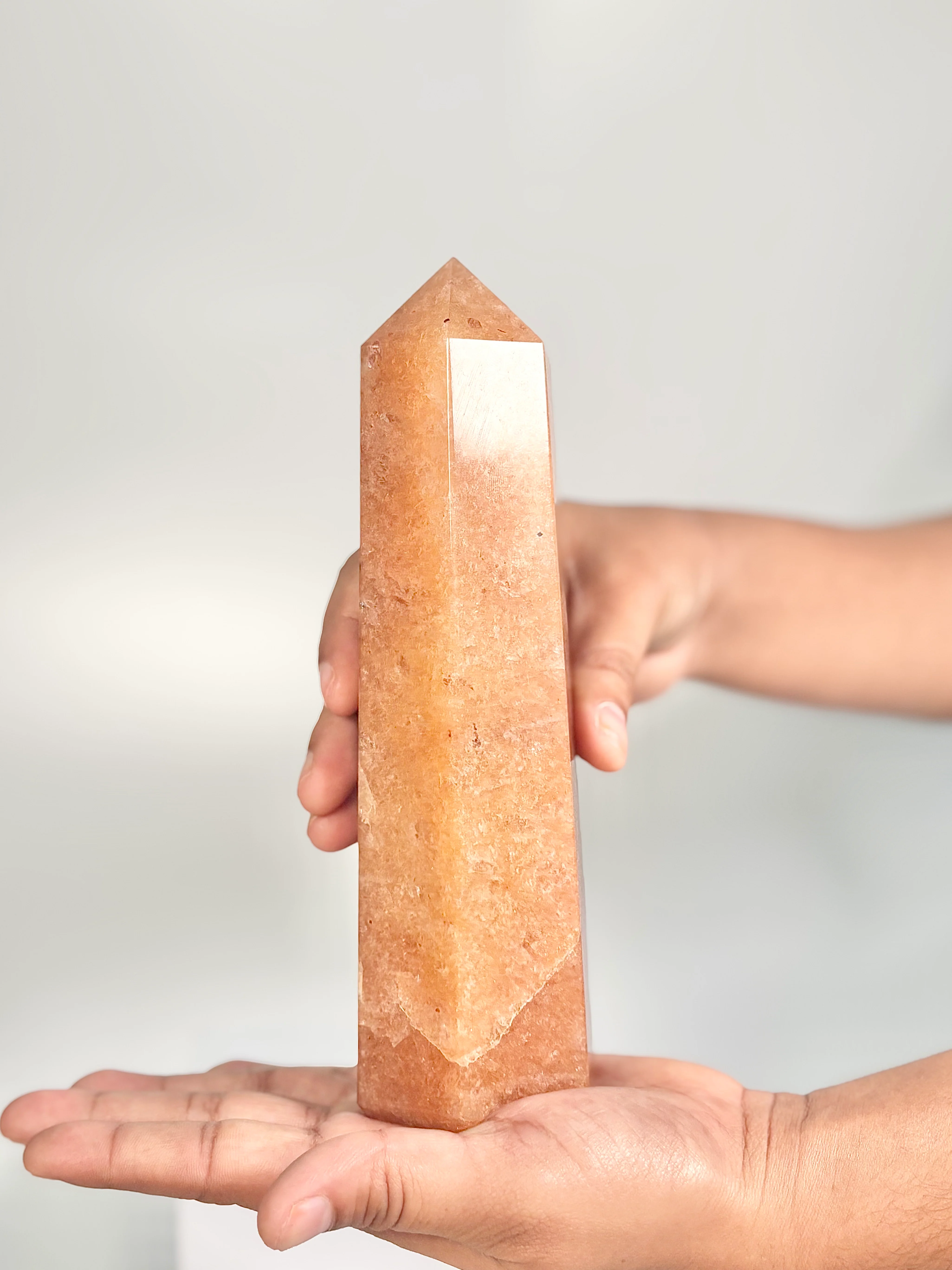 Red Aventurine Six-Facet Tower – 767g - Boost Vitality • Spark Motivation • Manifest with Confidence