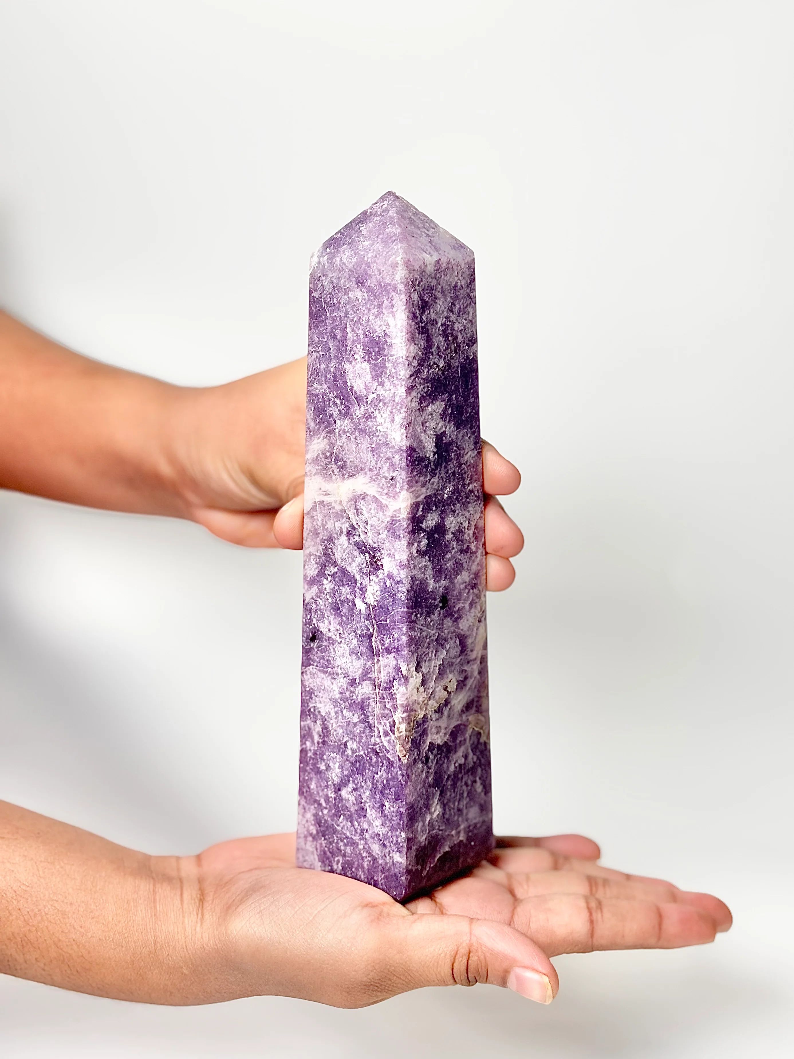 Four Facet Lepidolite Tower – 705g - Soft Tones & Steady Presence - Image 3