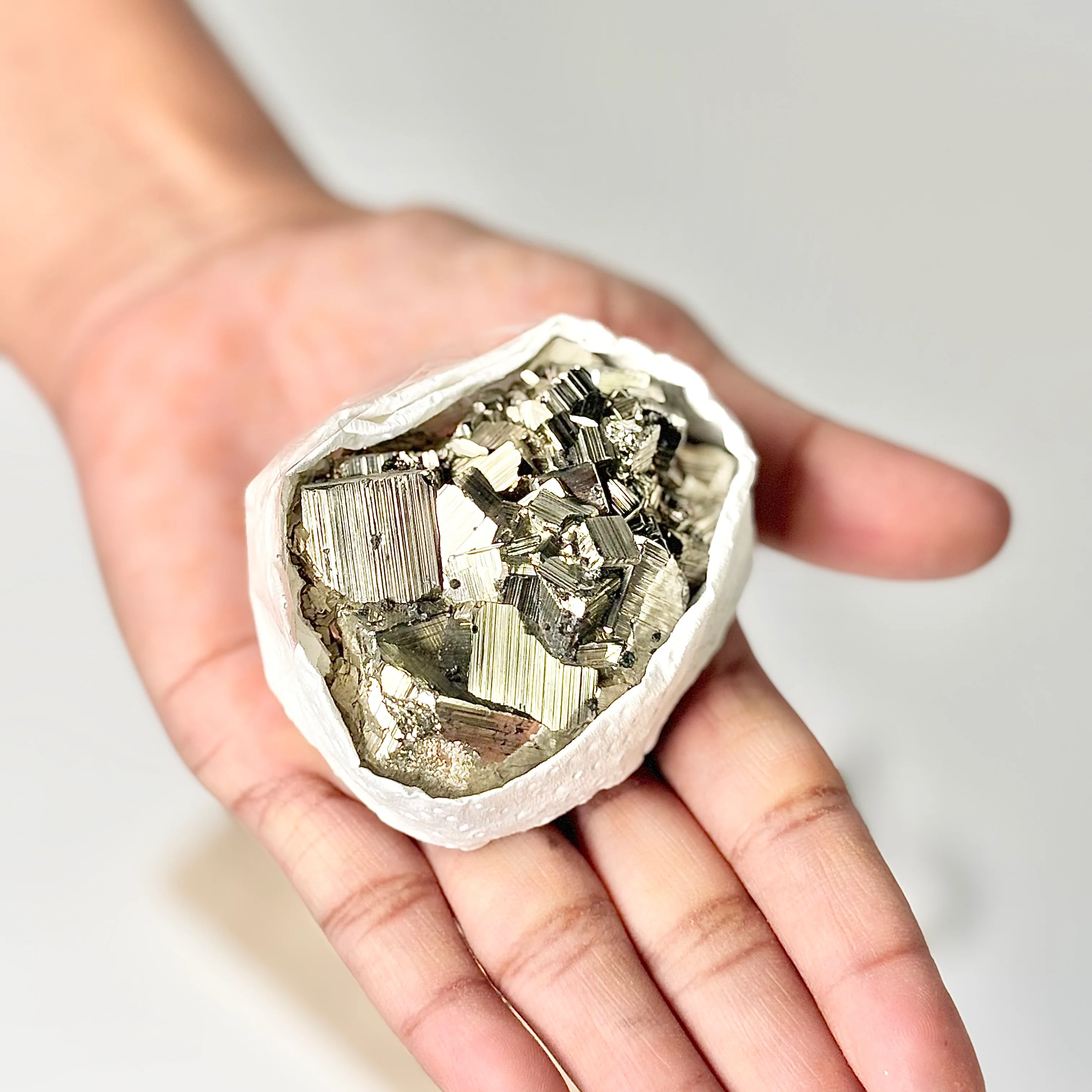 Peruvian Pyrite Cluster – 200g -Golden Brilliance & Striking Presence - Image 4