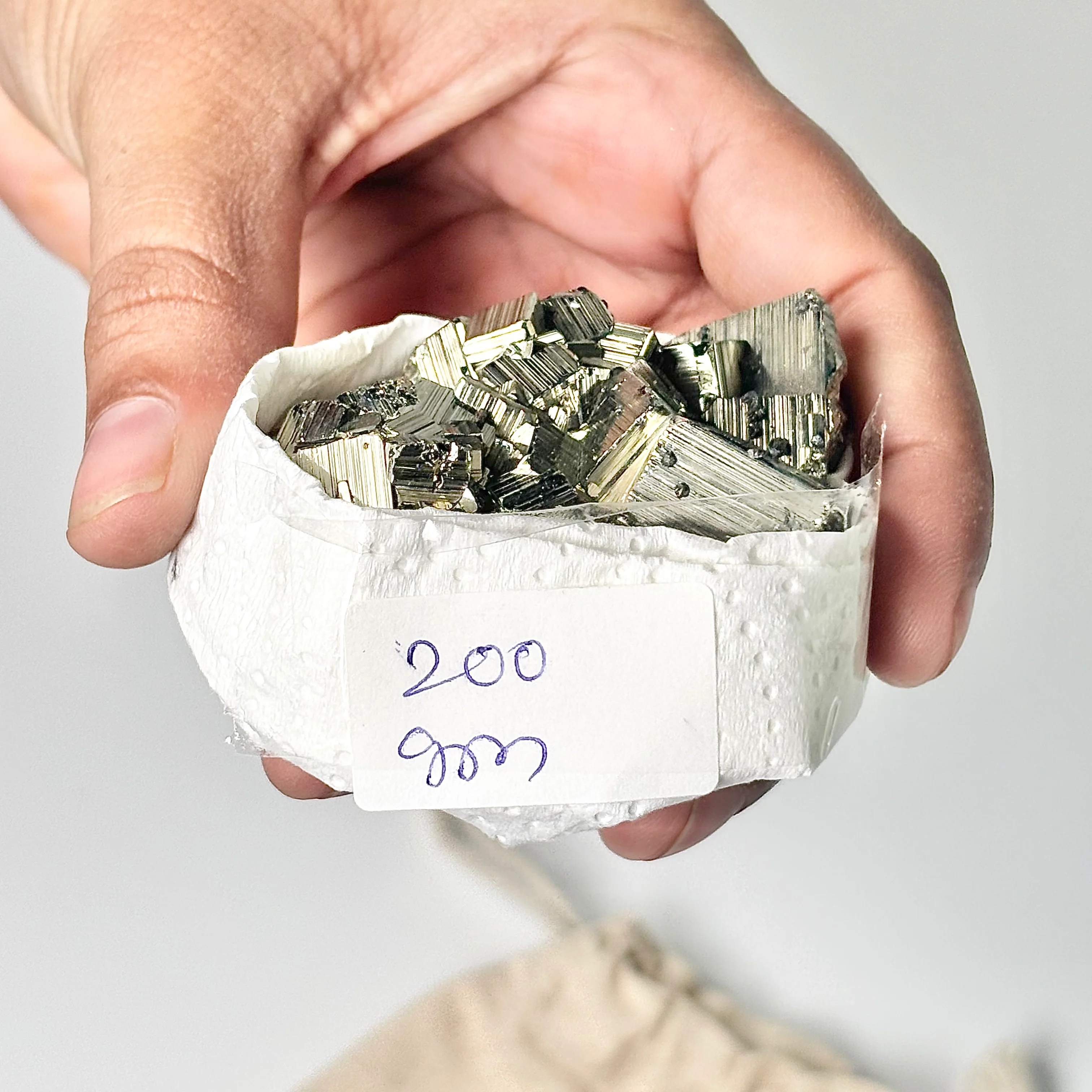 Peruvian Pyrite Cluster – 200g -Golden Brilliance & Striking Presence - Image 6