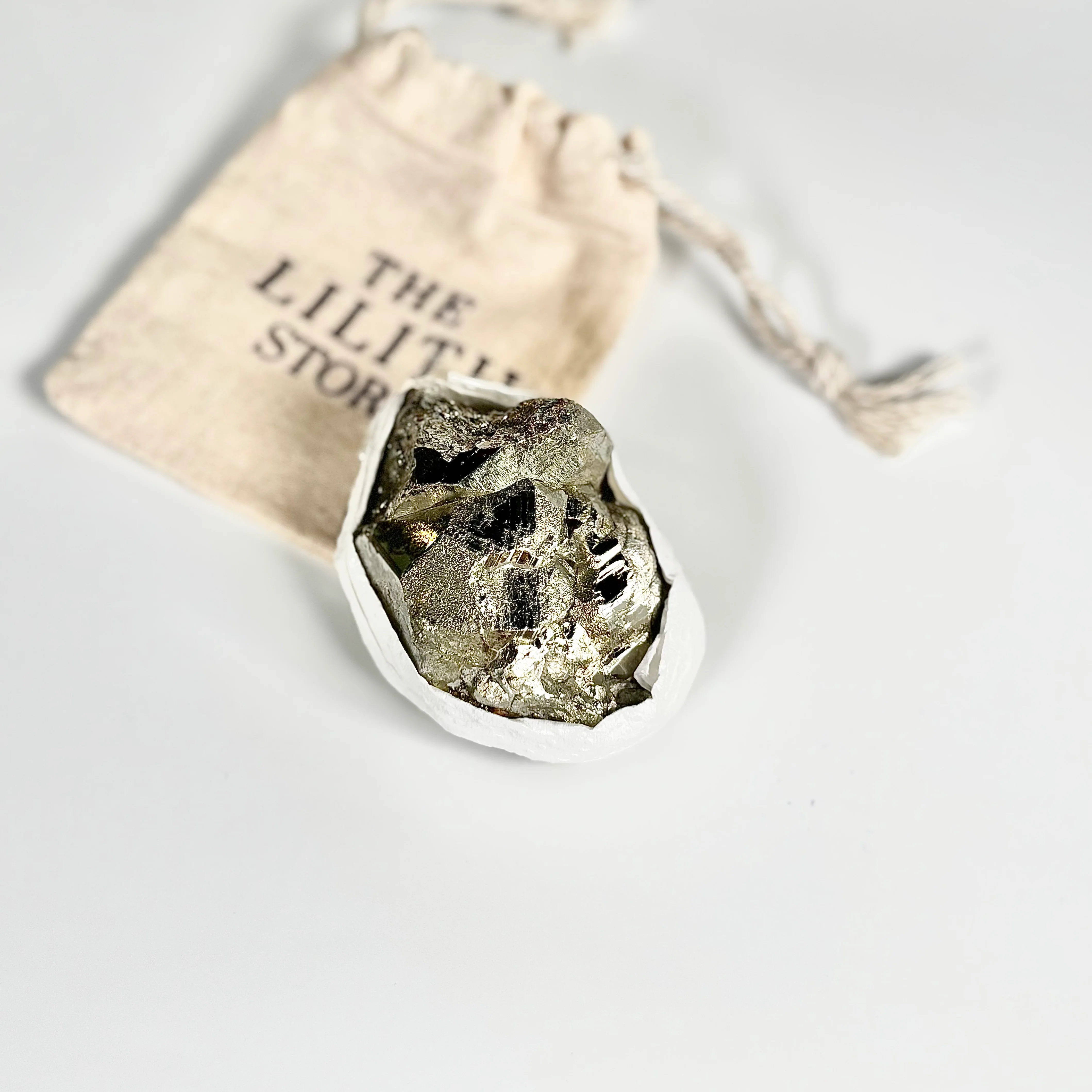 Peruvian Pyrite Cluster – 264g -Golden Brilliance & Striking Presence - Image 3
