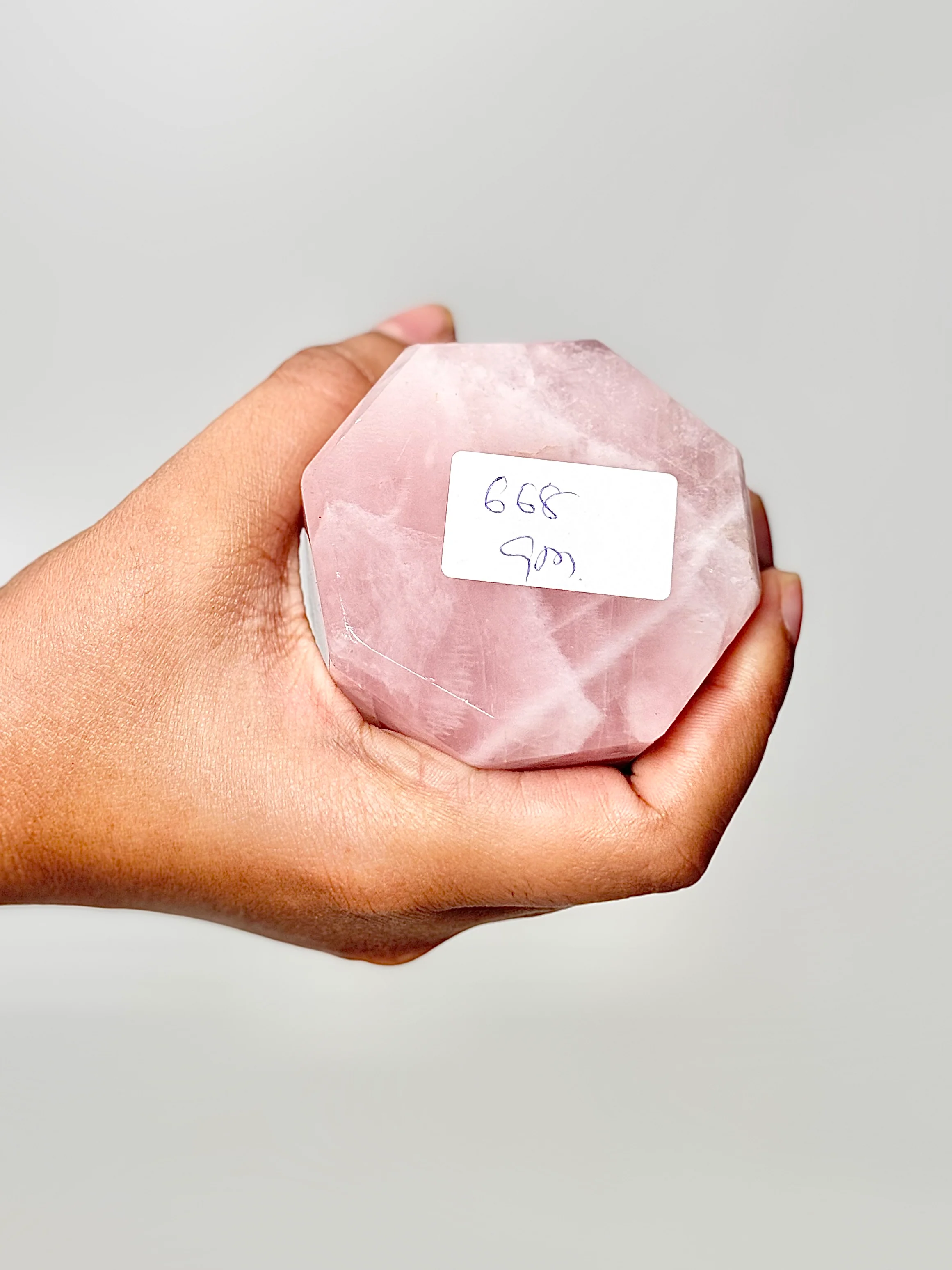 Eight Facet Rose Quartz Tower – 668g - Elegance, Warmth & Gentle Charm - Image 3
