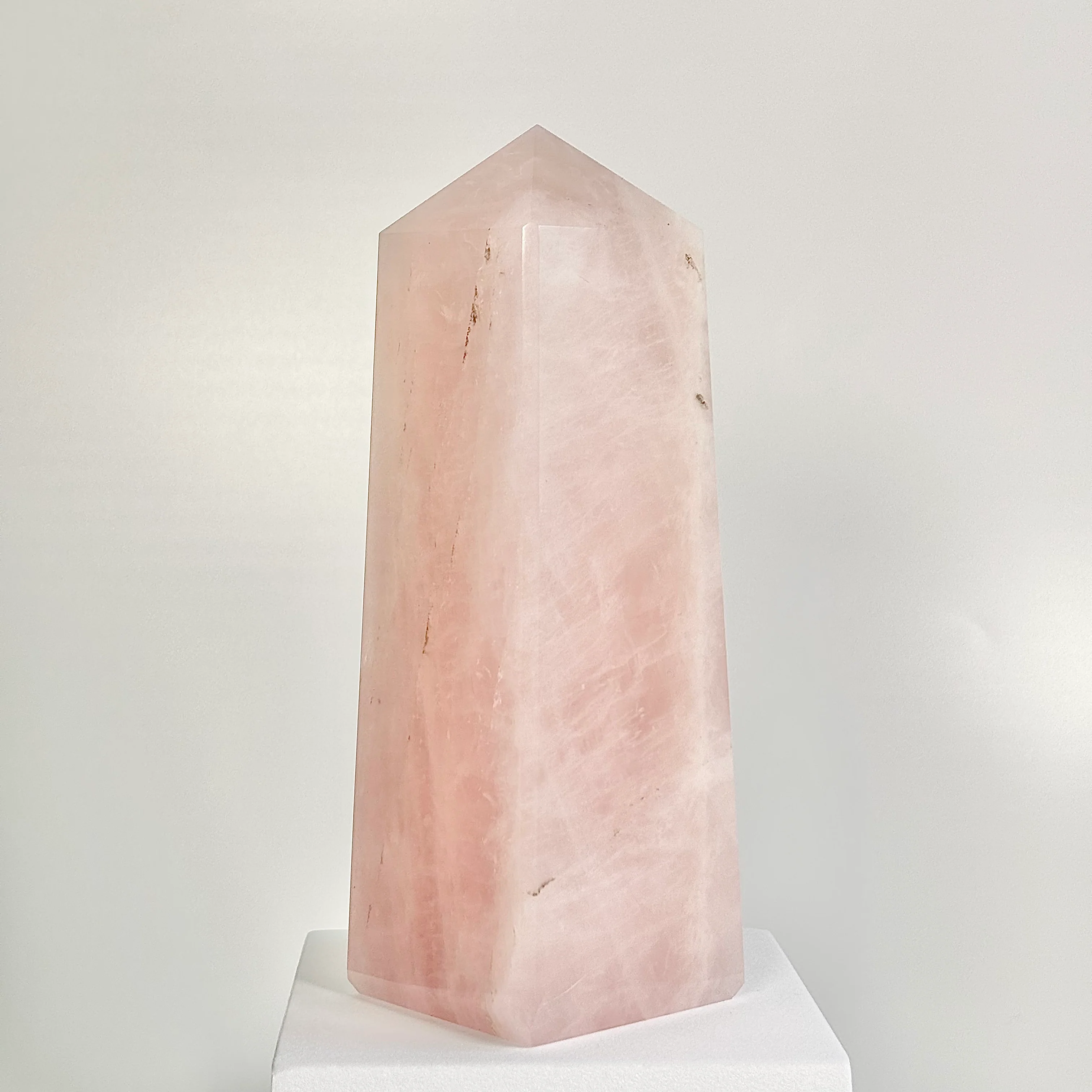 Rose Quartz Four-Facet Tower – 1017g - Attract Love • Heal Emotionally • Radiate Compassion - Image 2