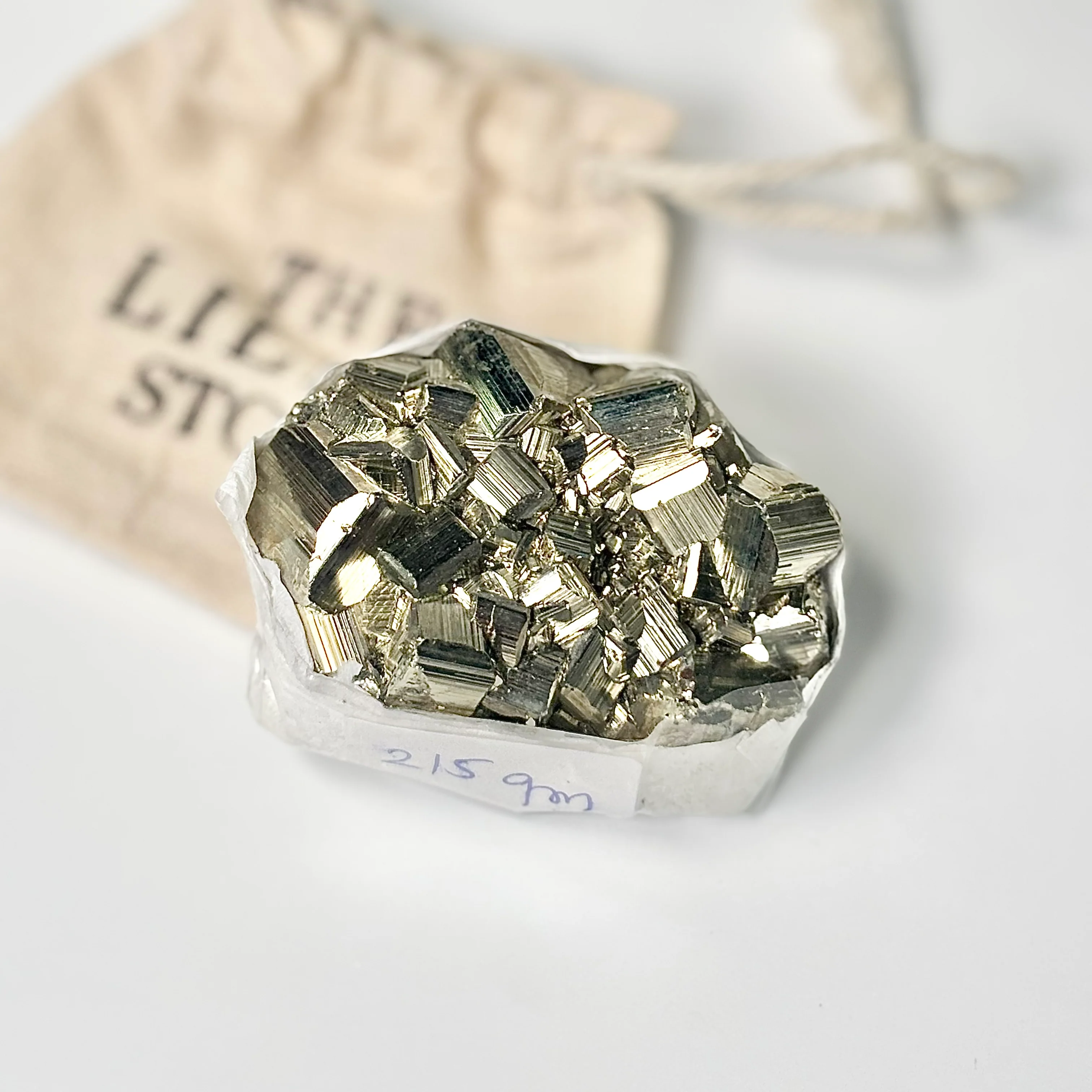 Peruvian Pyrite Cluster – 215g -Golden Brilliance & Striking Presence - Image 2