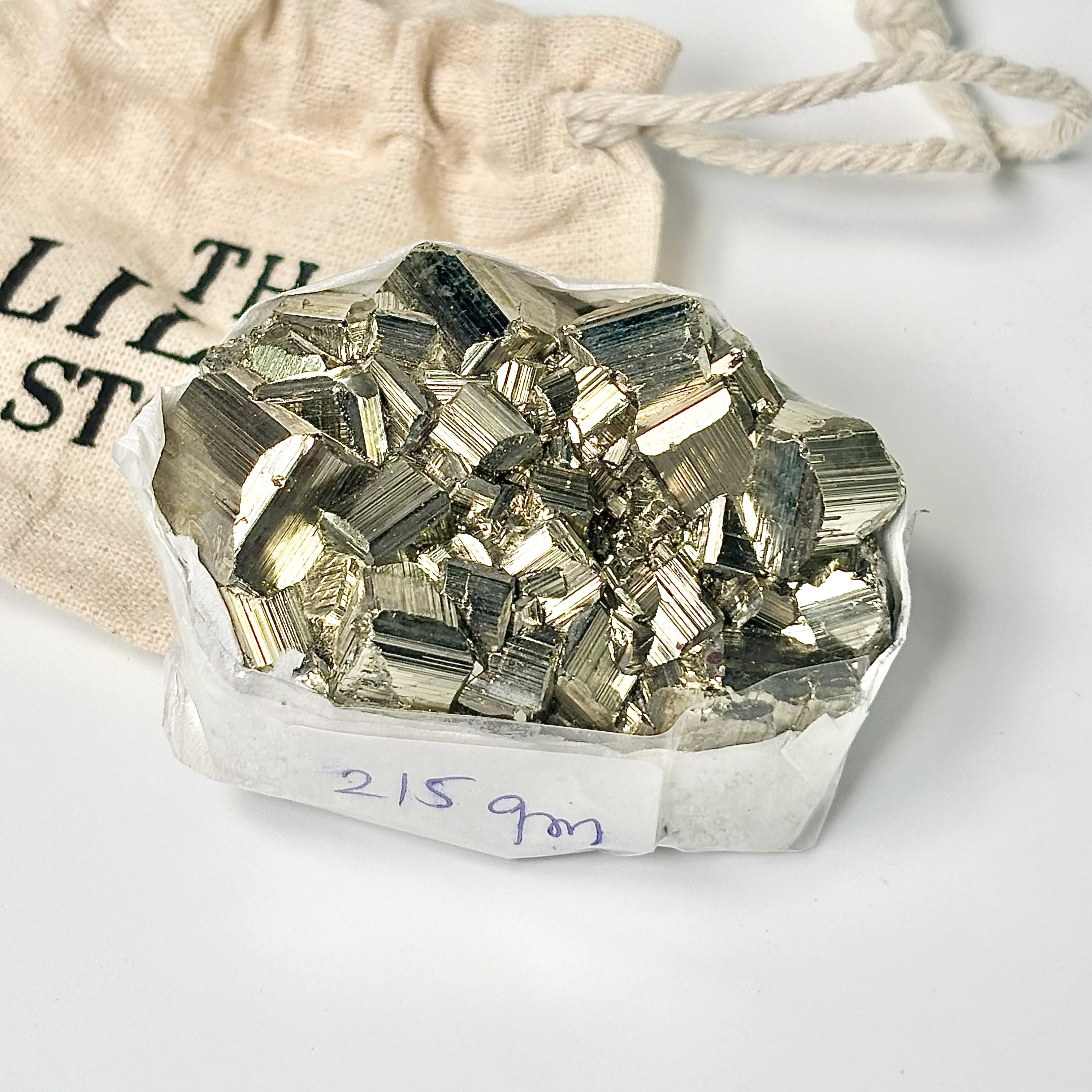 Peruvian Pyrite Cluster – 215g -Golden Brilliance & Striking Presence - Image 3