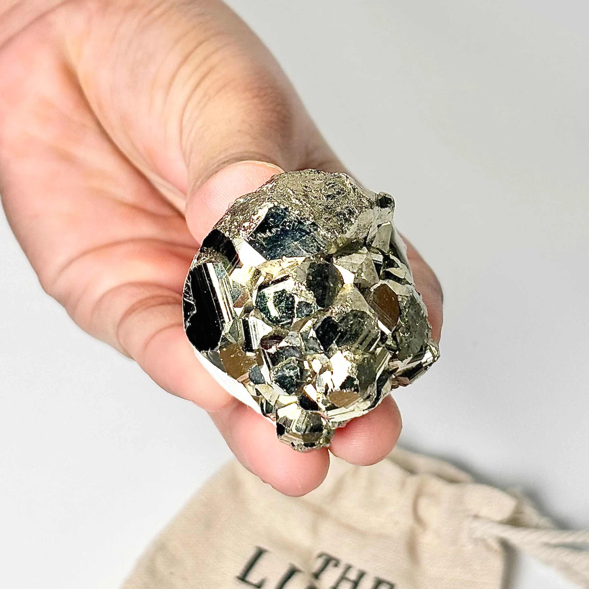 Peruvian Pyrite Cluster – 138g -Golden Brilliance & Striking Presence - Image 2