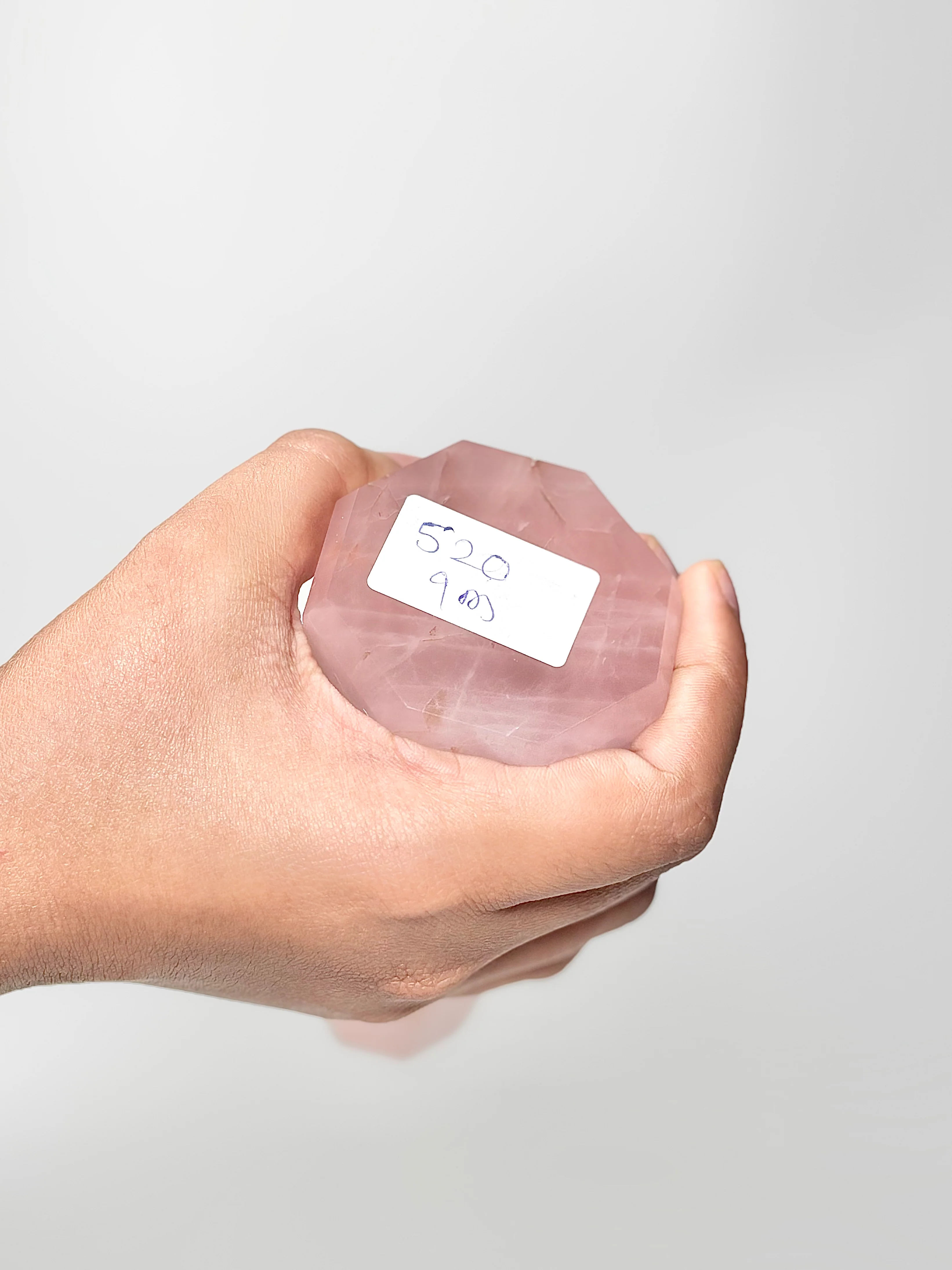 Eight Facet Rose Quartz Tower – 520g - Elegance, Warmth & Gentle Charm - Image 3