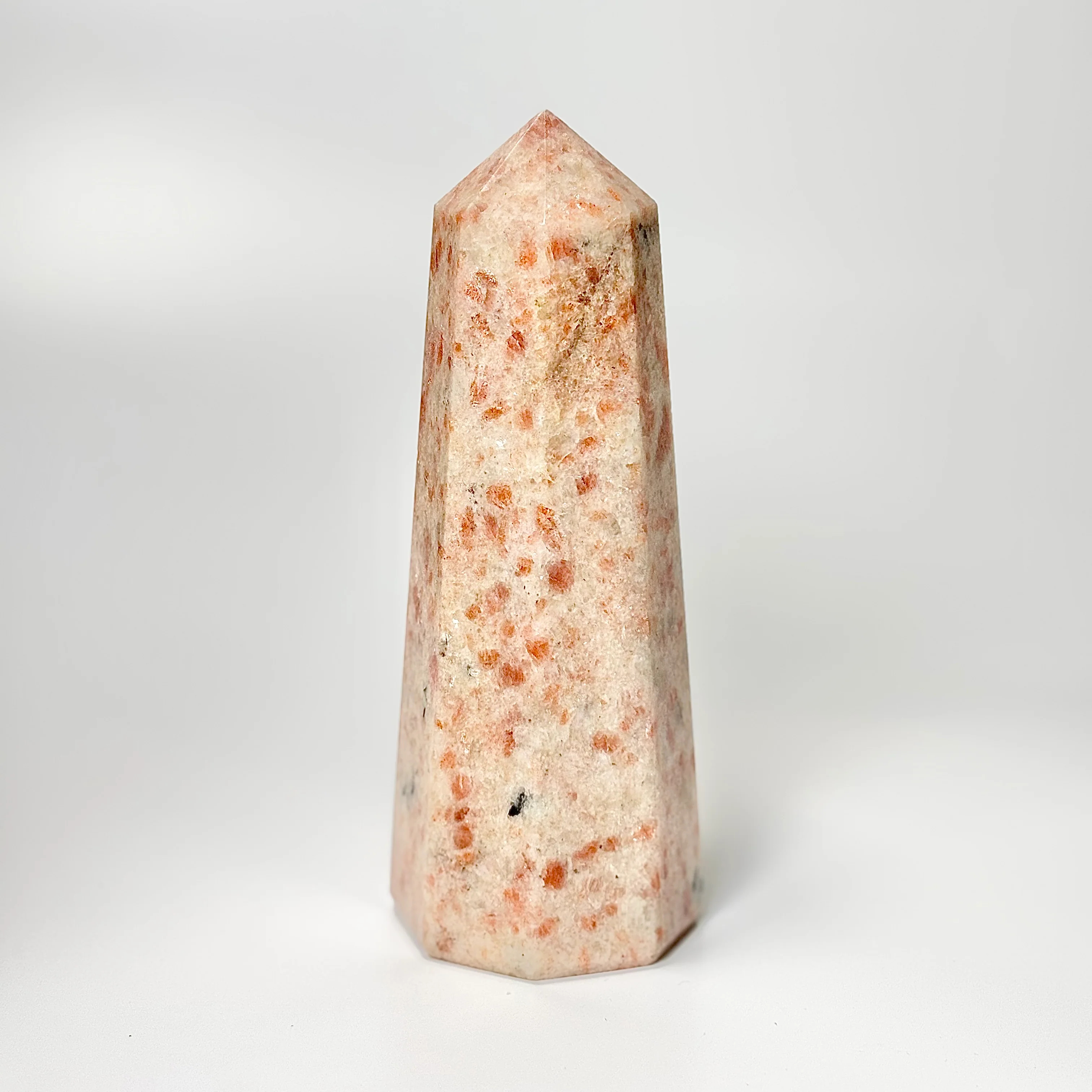 Eight Facet Sunstone Tower – 870g - Radiance, Warmth & Uplifting Energy