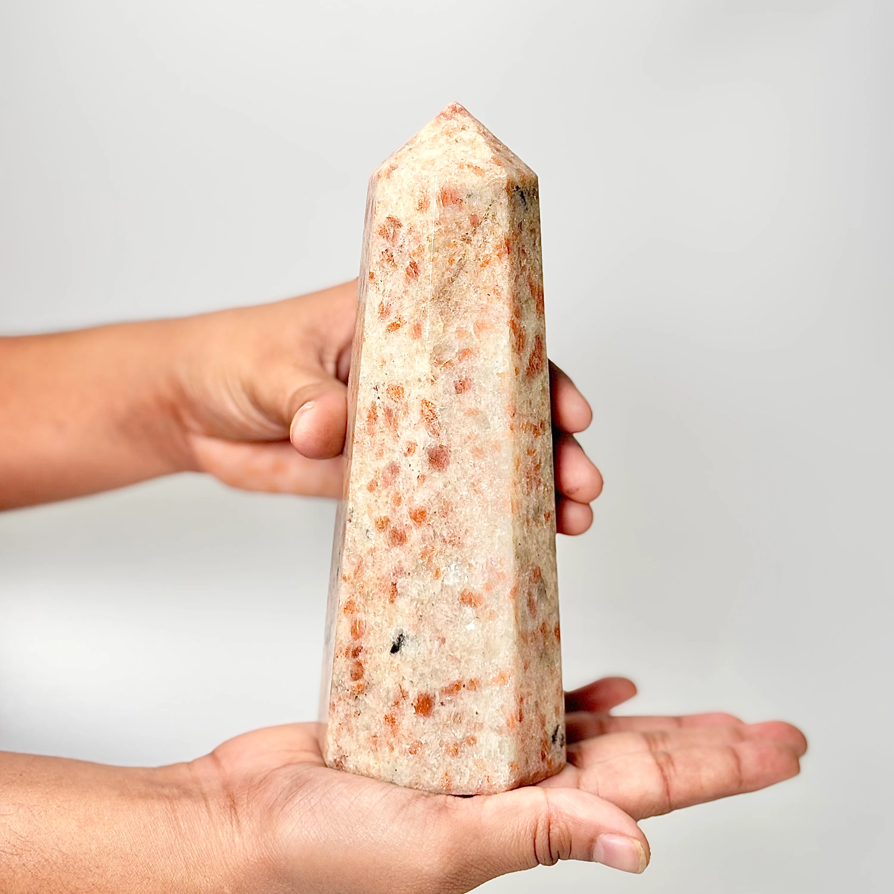 Eight Facet Sunstone Tower – 870g - Radiance, Warmth & Uplifting Energy - Image 2