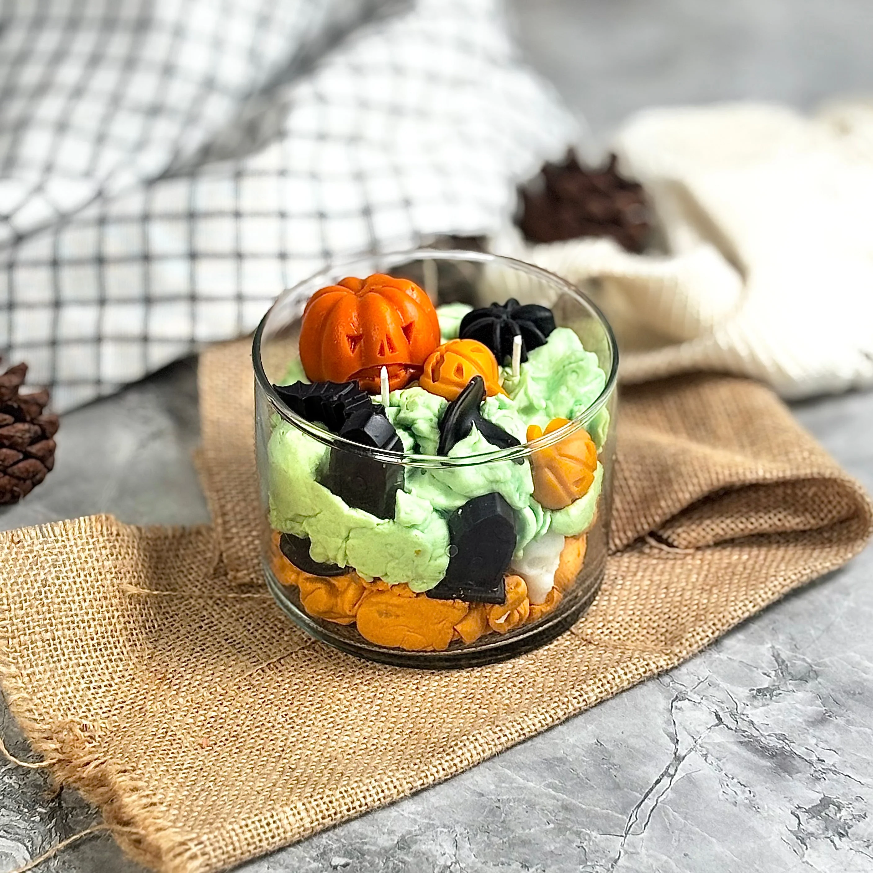 Pumpkin Graveyard Candle – Pumpkin Spice Soy Wax - Image 3