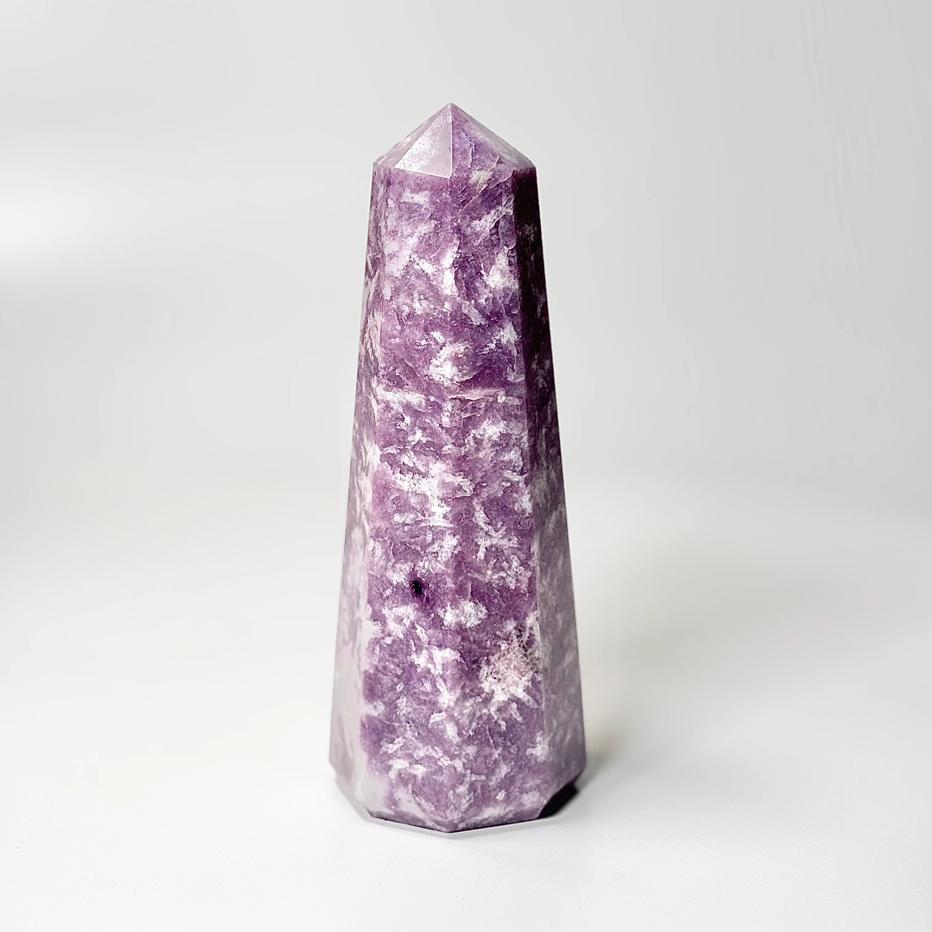 Eight Facet Lepidolite Tower – 600g - Gentle Presence & Refined Balance