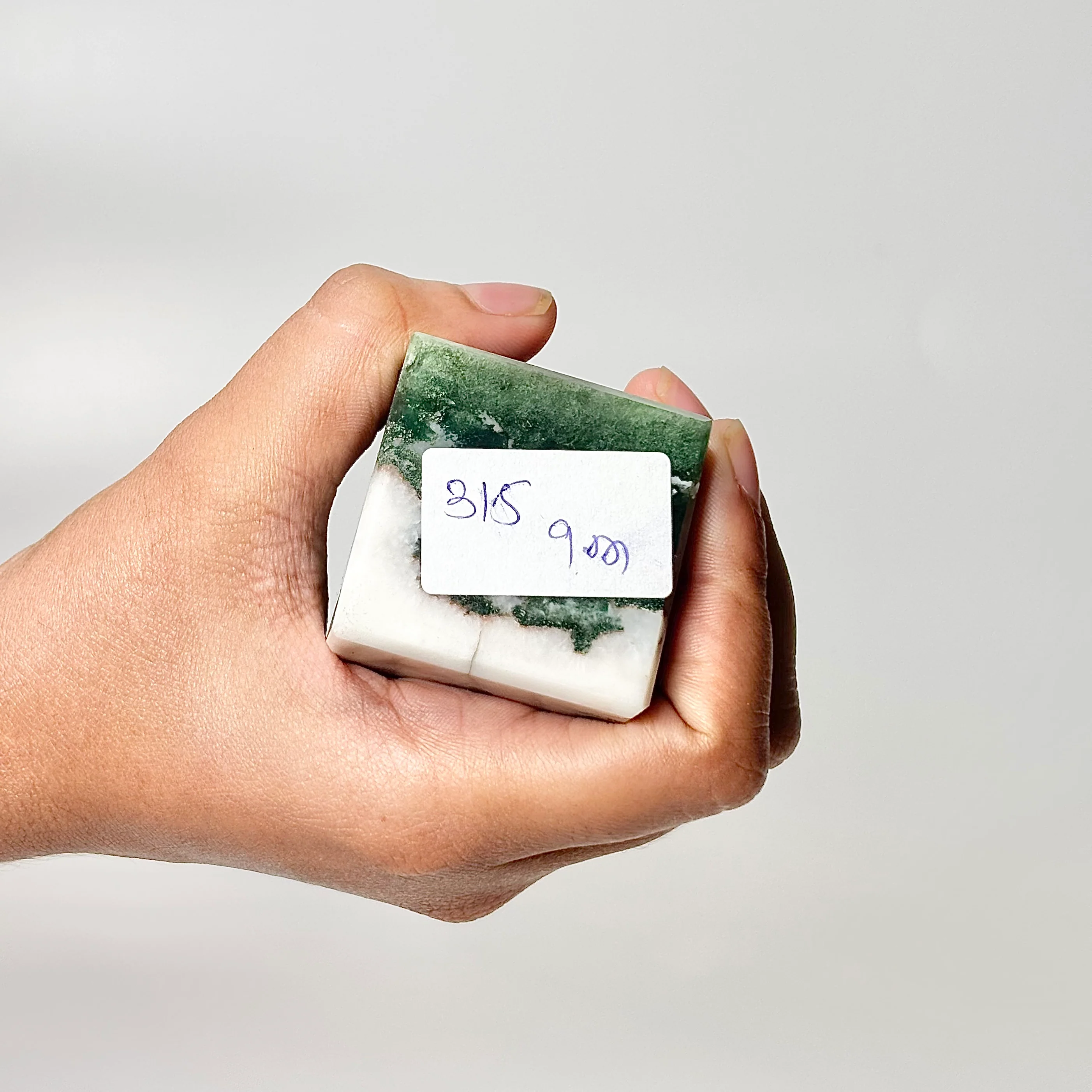 Four Facet Moss Agate Tower – 315g - Nature-Inspired Calm & Grounded Beauty - Image 3