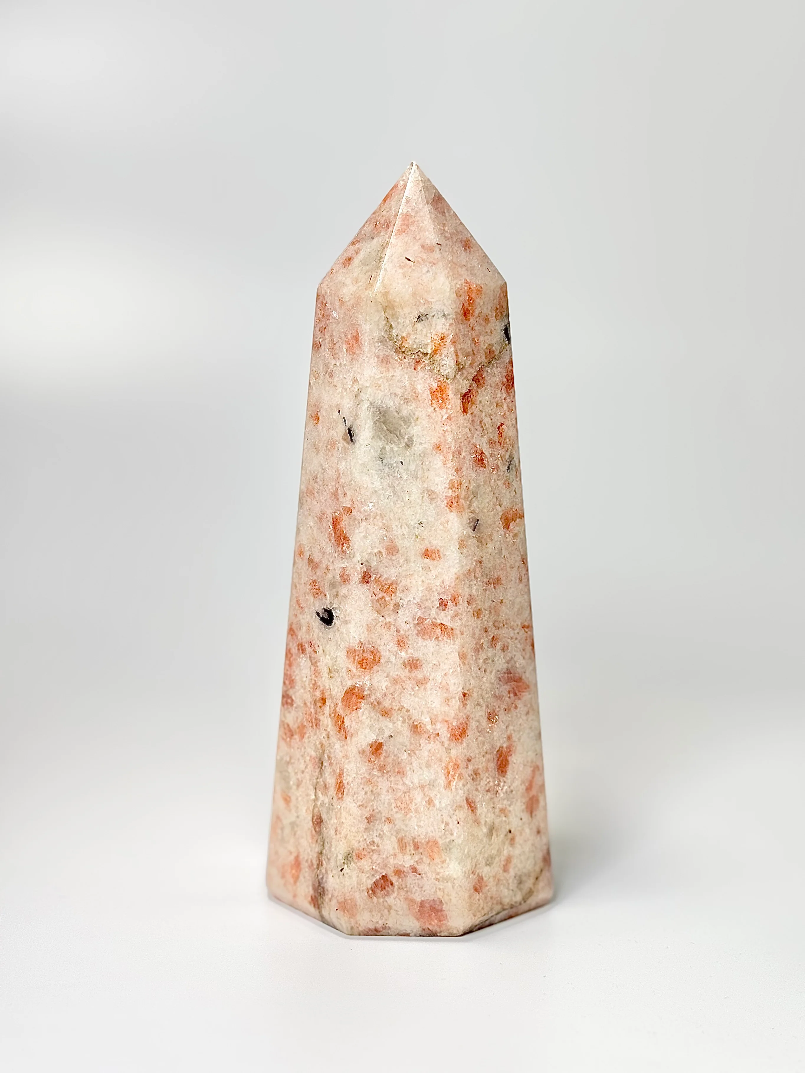 Eight Facet Sunstone Tower – 930g - Radiance, Warmth & Uplifting Energy