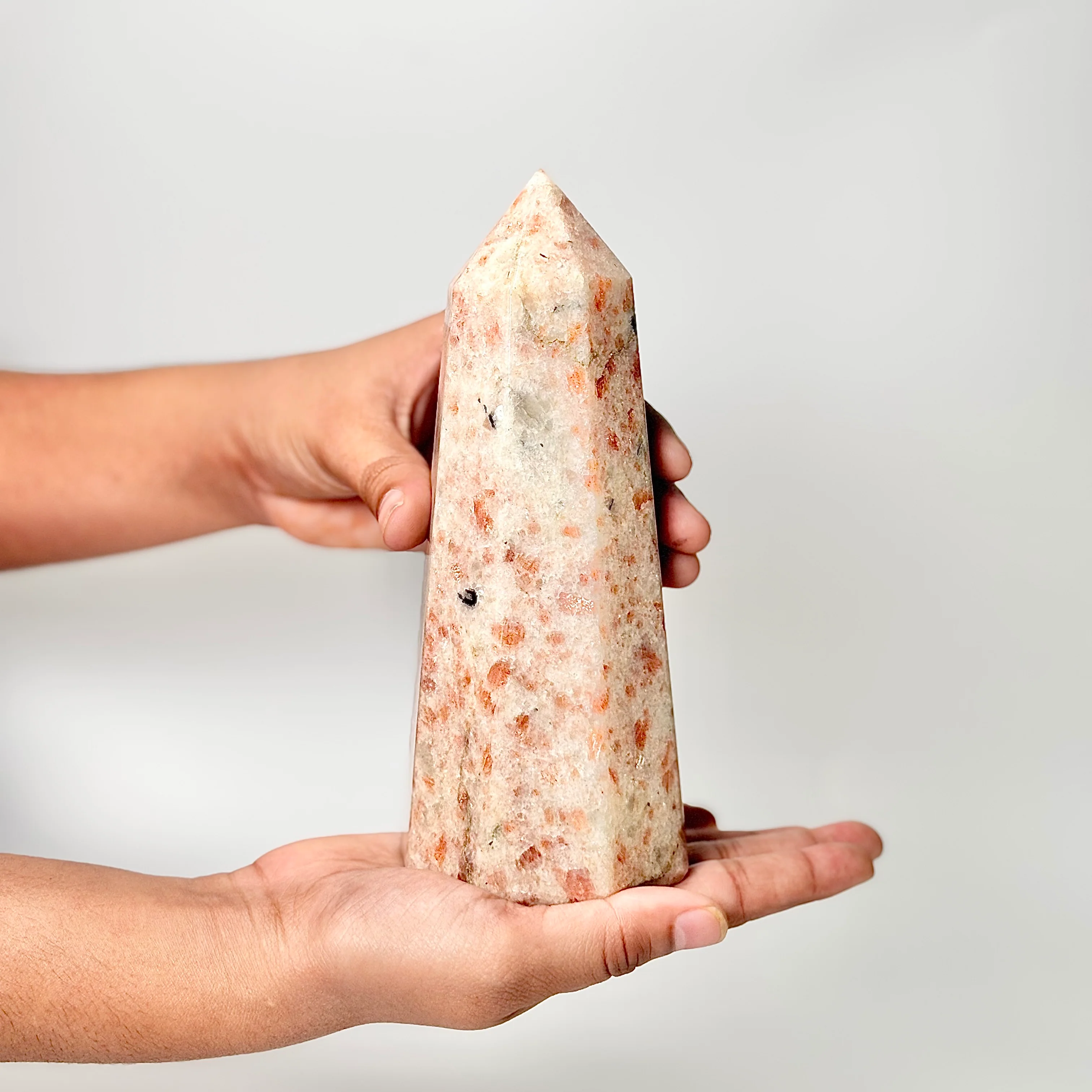 Eight Facet Sunstone Tower – 930g - Radiance, Warmth & Uplifting Energy - Image 2
