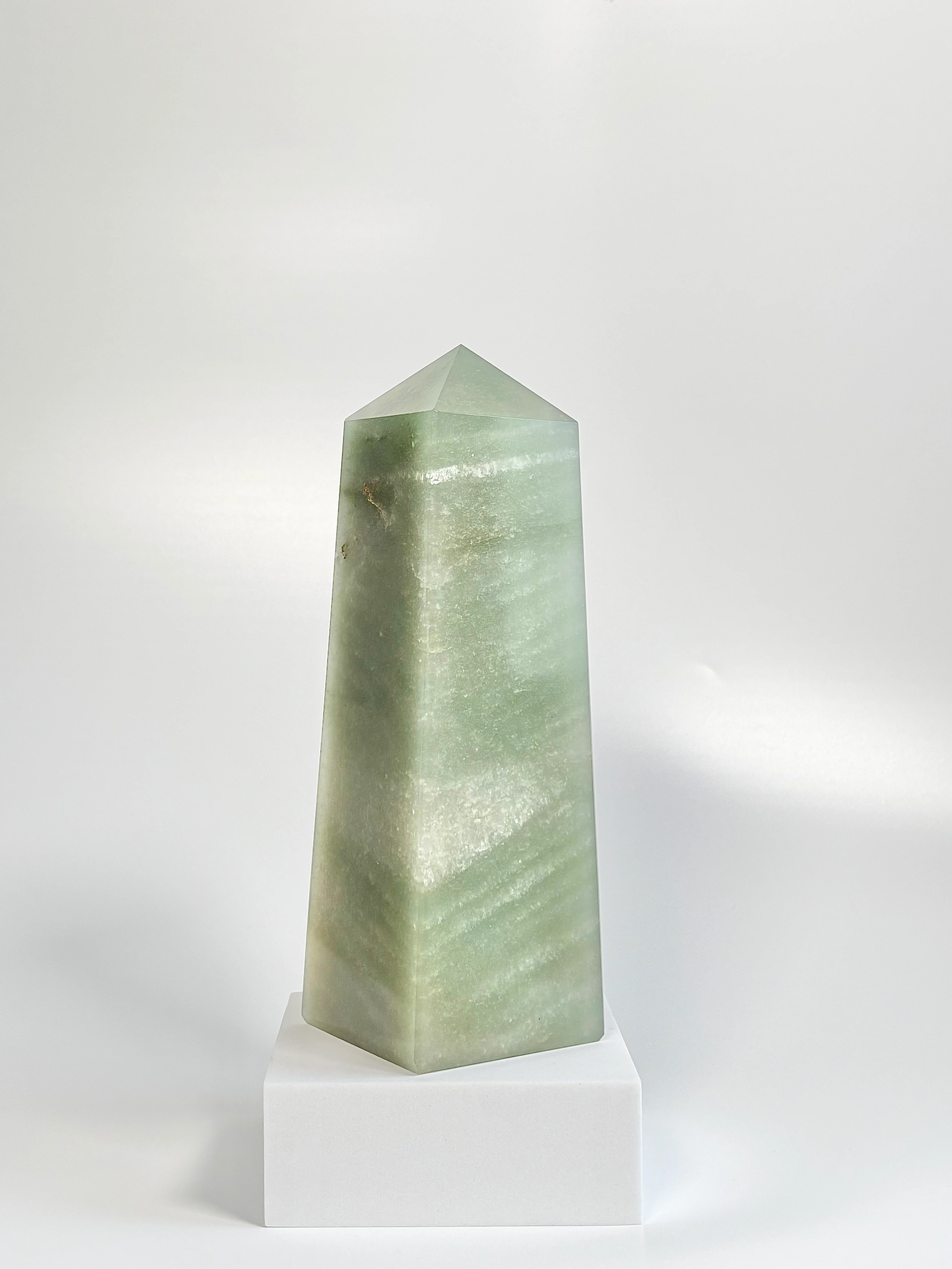 Green Aventurine Four-Facet Tower – 1747g - Attract Luck • Inspire Growth • Help Heart Chakra - Image 3