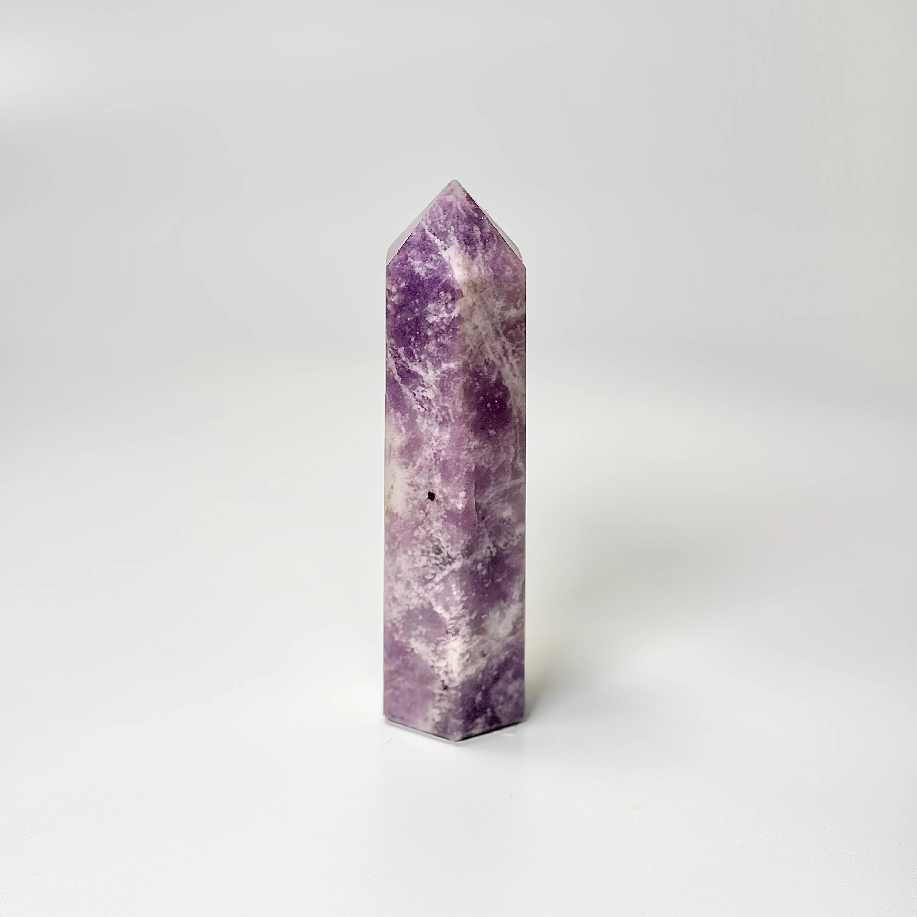Eight Facet Lepidolite Tower – 200g - Gentle Presence & Refined Balance