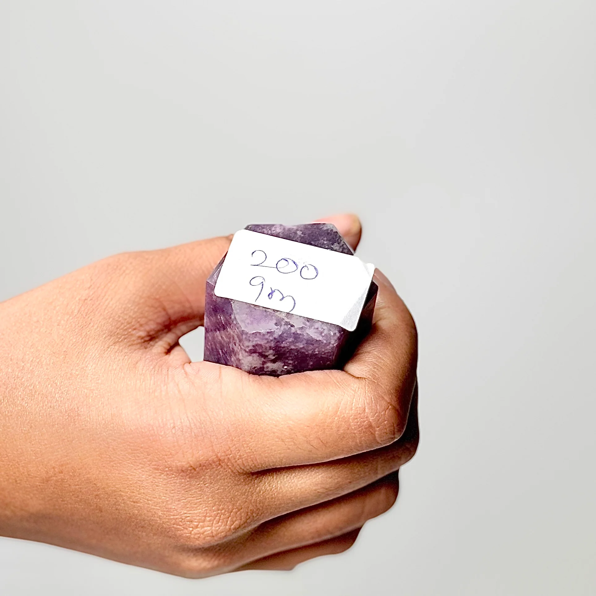 Eight Facet Lepidolite Tower – 200g - Gentle Presence & Refined Balance - Image 3