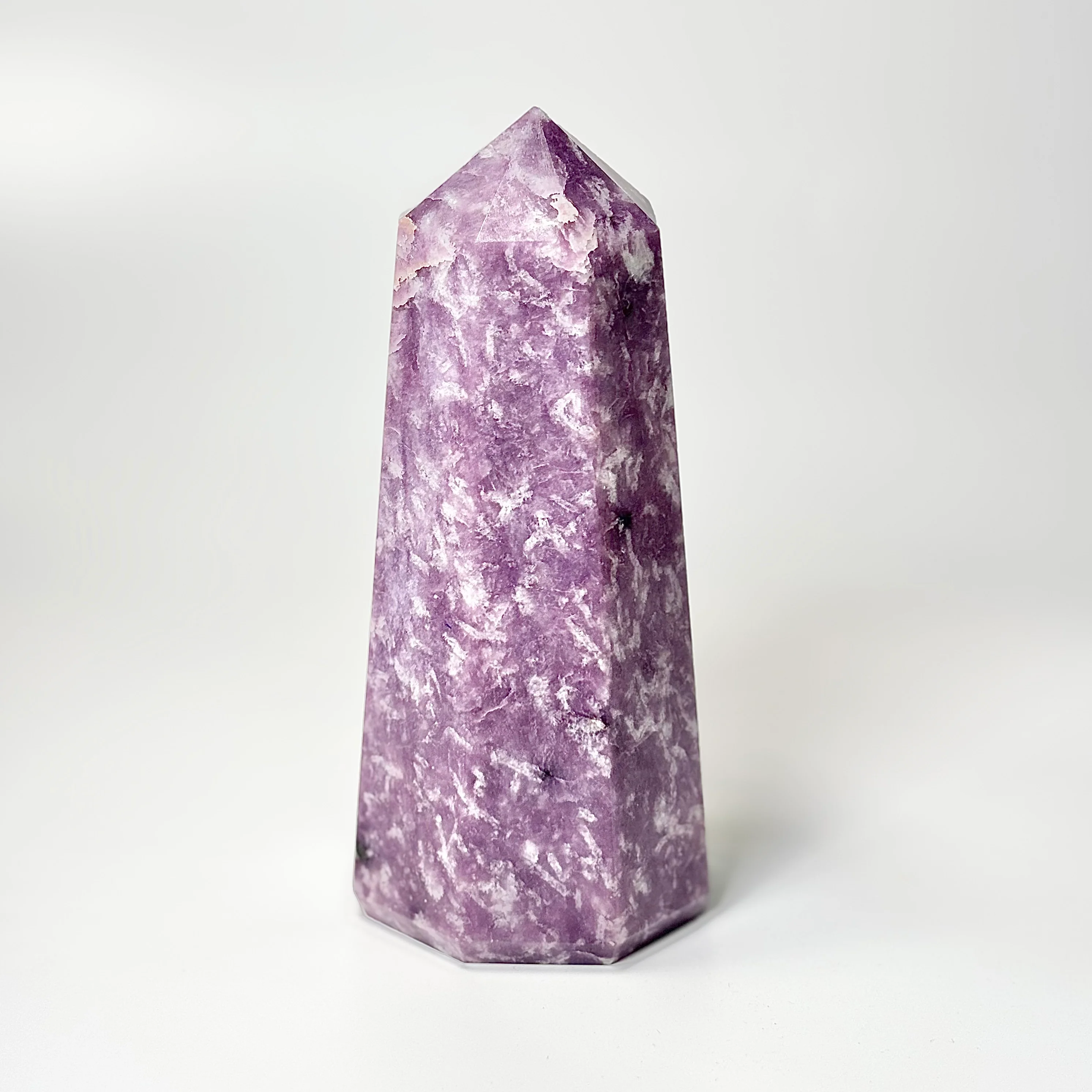 Eight Facet Lepidolite Tower – 1.1kg - Gentle Presence & Refined Balance
