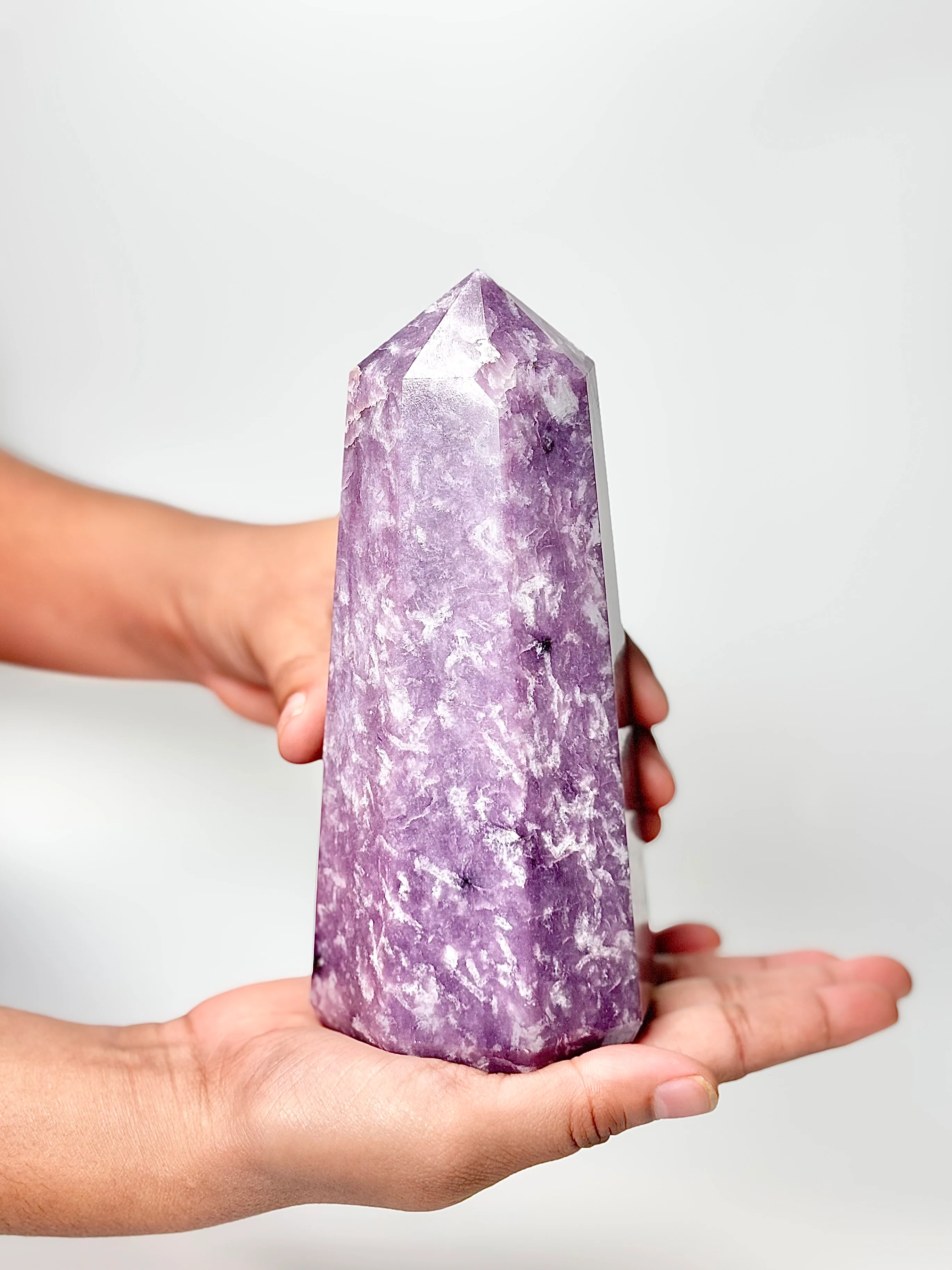 Eight Facet Lepidolite Tower – 1.1kg - Gentle Presence & Refined Balance - Image 2