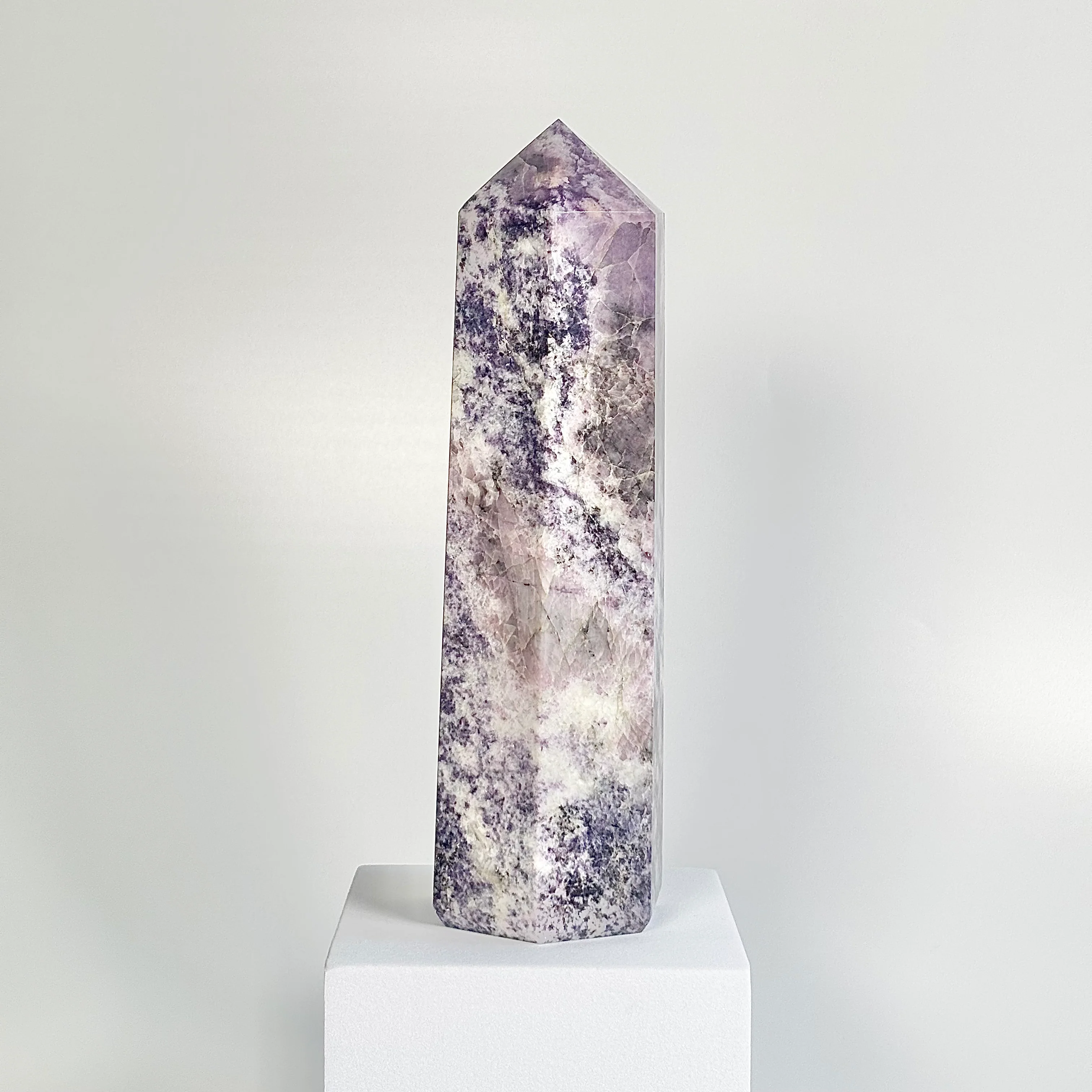 Lepidolite Six-Facet Tower – 1301 g - Calm the Mind • Support Emotional Healing - Image 2