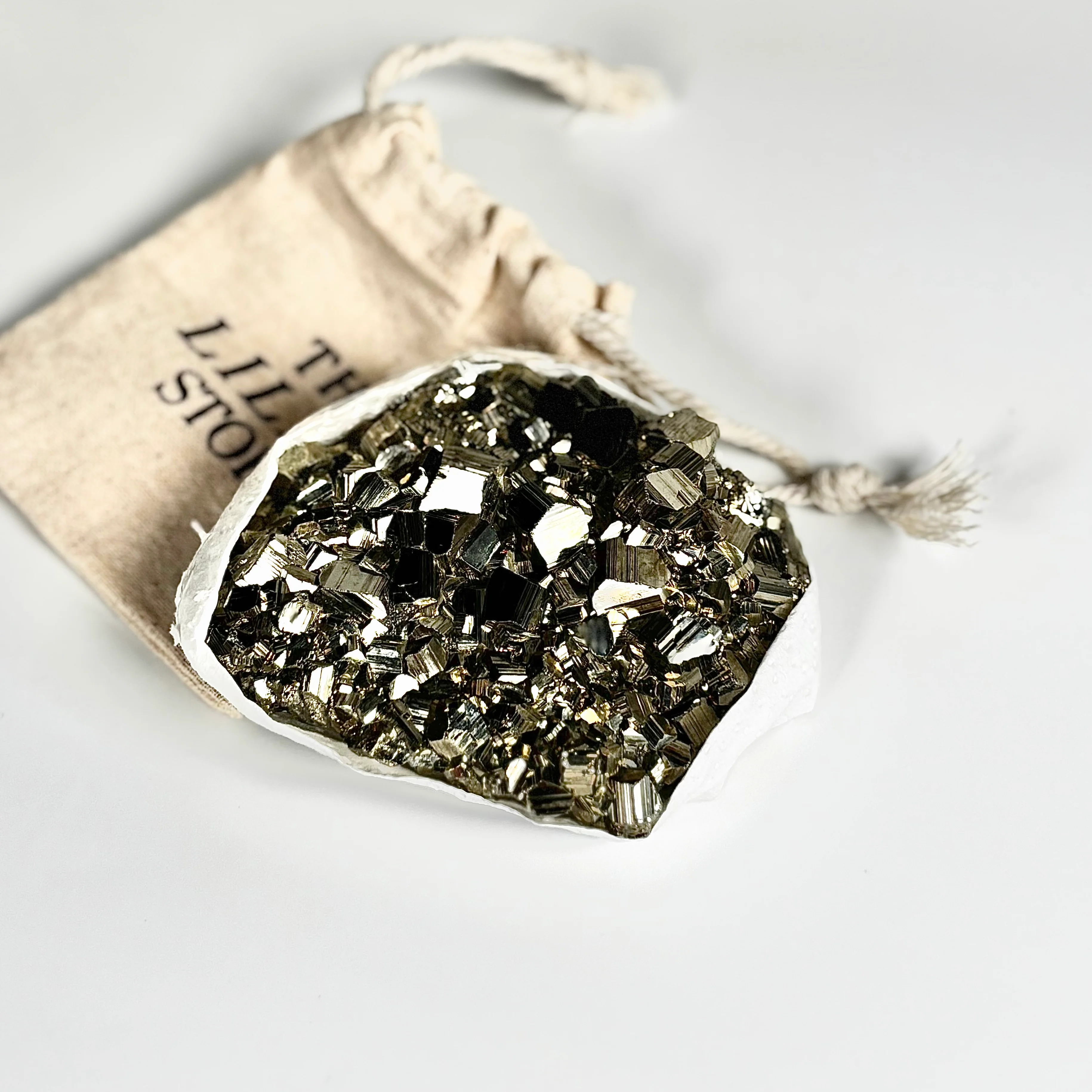 Peruvian Pyrite Cluster – 340g -Golden Brilliance & Striking Presence