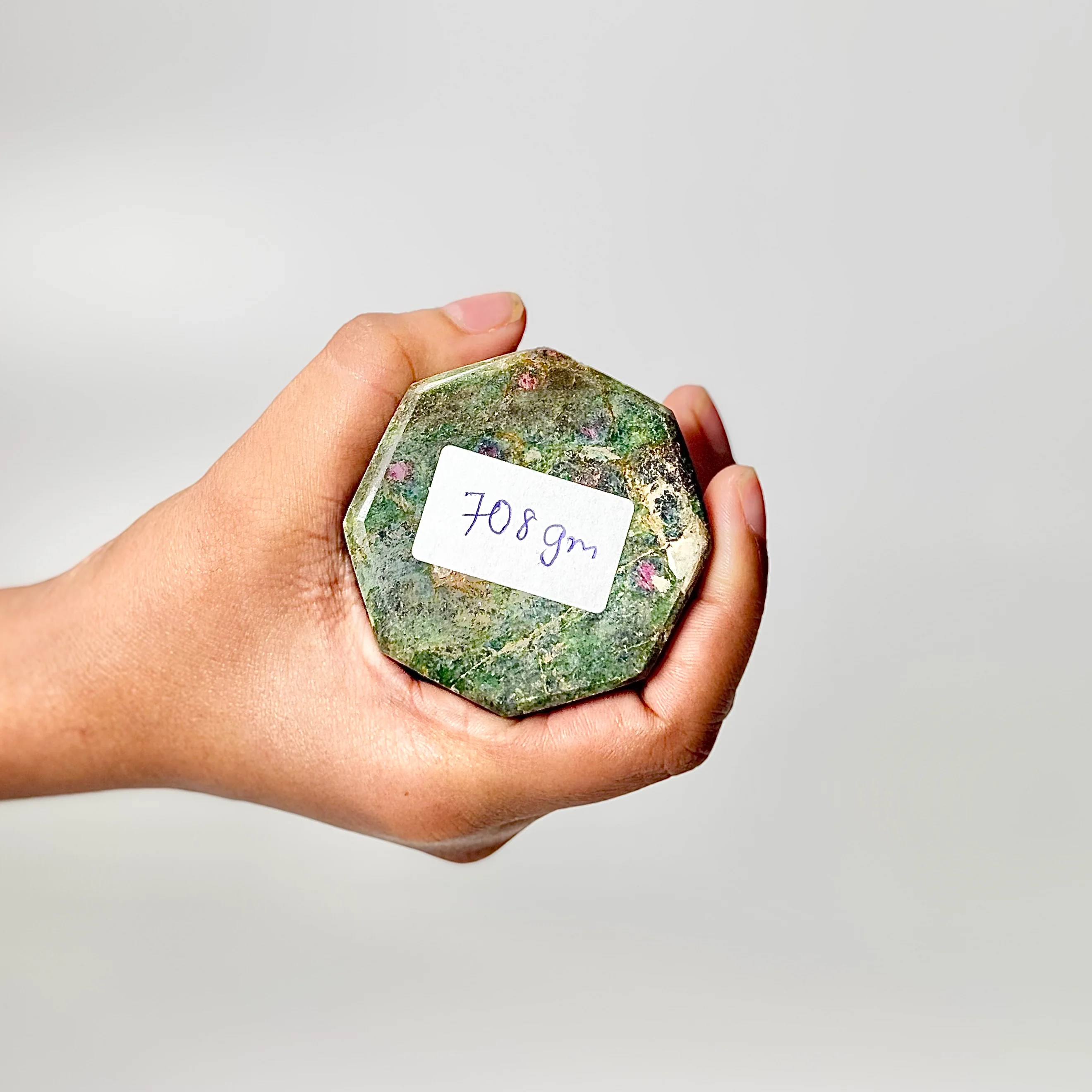 Eight Facet Ruby Fuchsite Tower – 708g - Vivid Colour & Harmonised Form - Image 4
